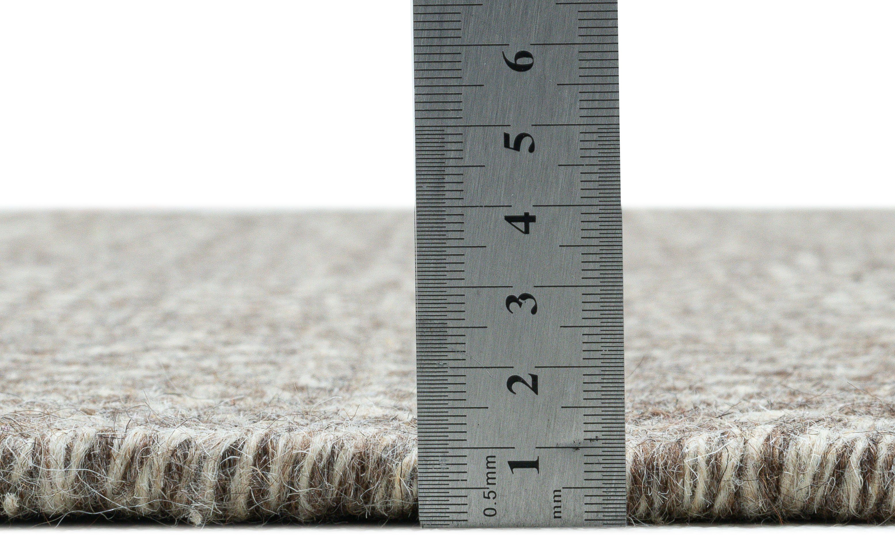 THEKO Wollen kleed Trondheim PO-501 Handgeweven vloerkleed, platweefsel, zuivere wol, met de hand geweven