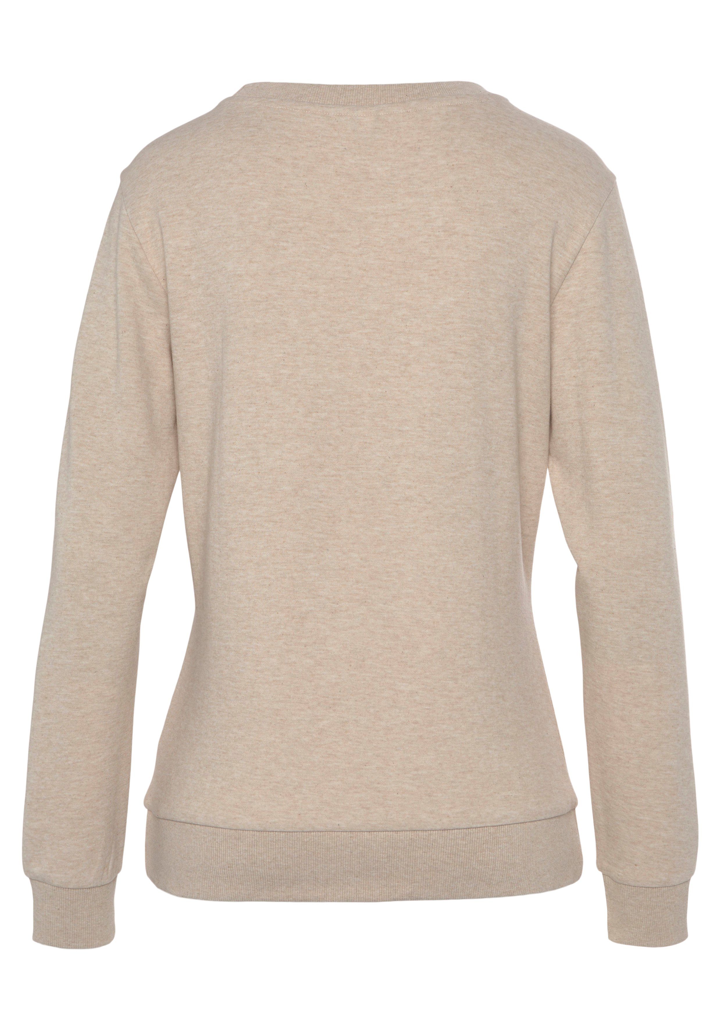 Bench. Loungewear Sweatshirt Loungeshirt met glanzende logo-borduurwerk, loungewear