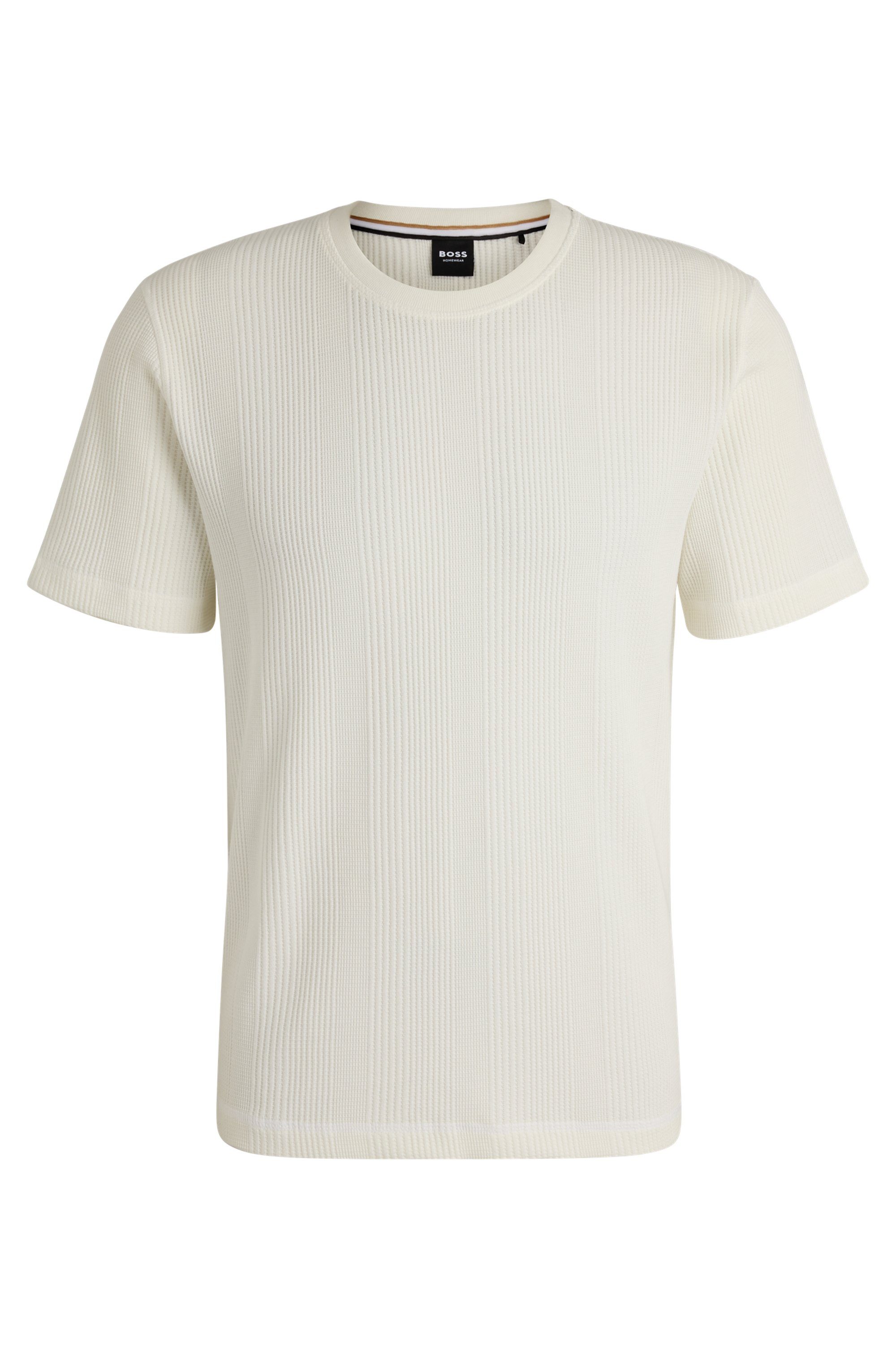 BOSS T-shirt Structure T-S met metalen labeltje