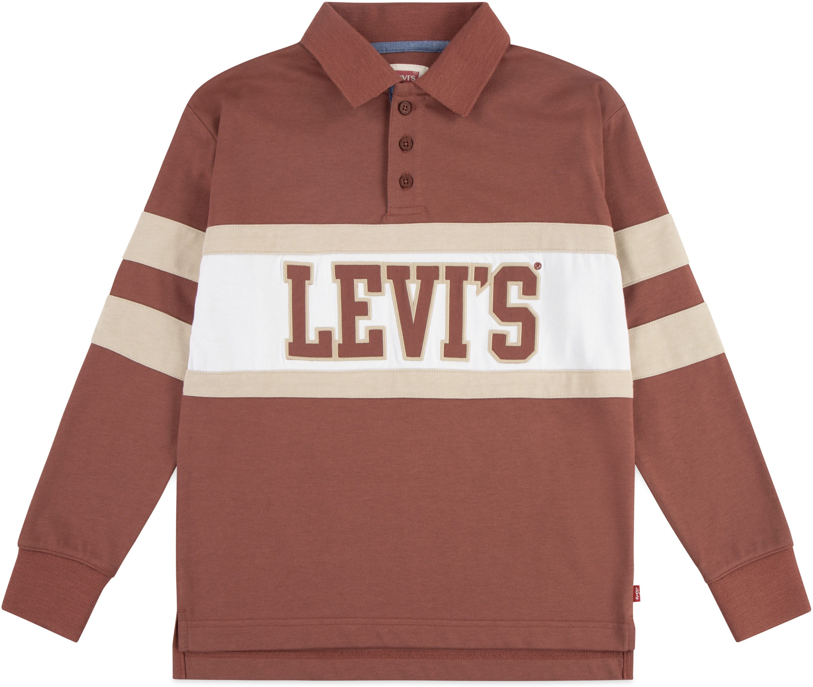 Levi's Kidswear Poloshirt met lange mouwen LVB RELAXED LS POLO met merkopschrift voor jongens