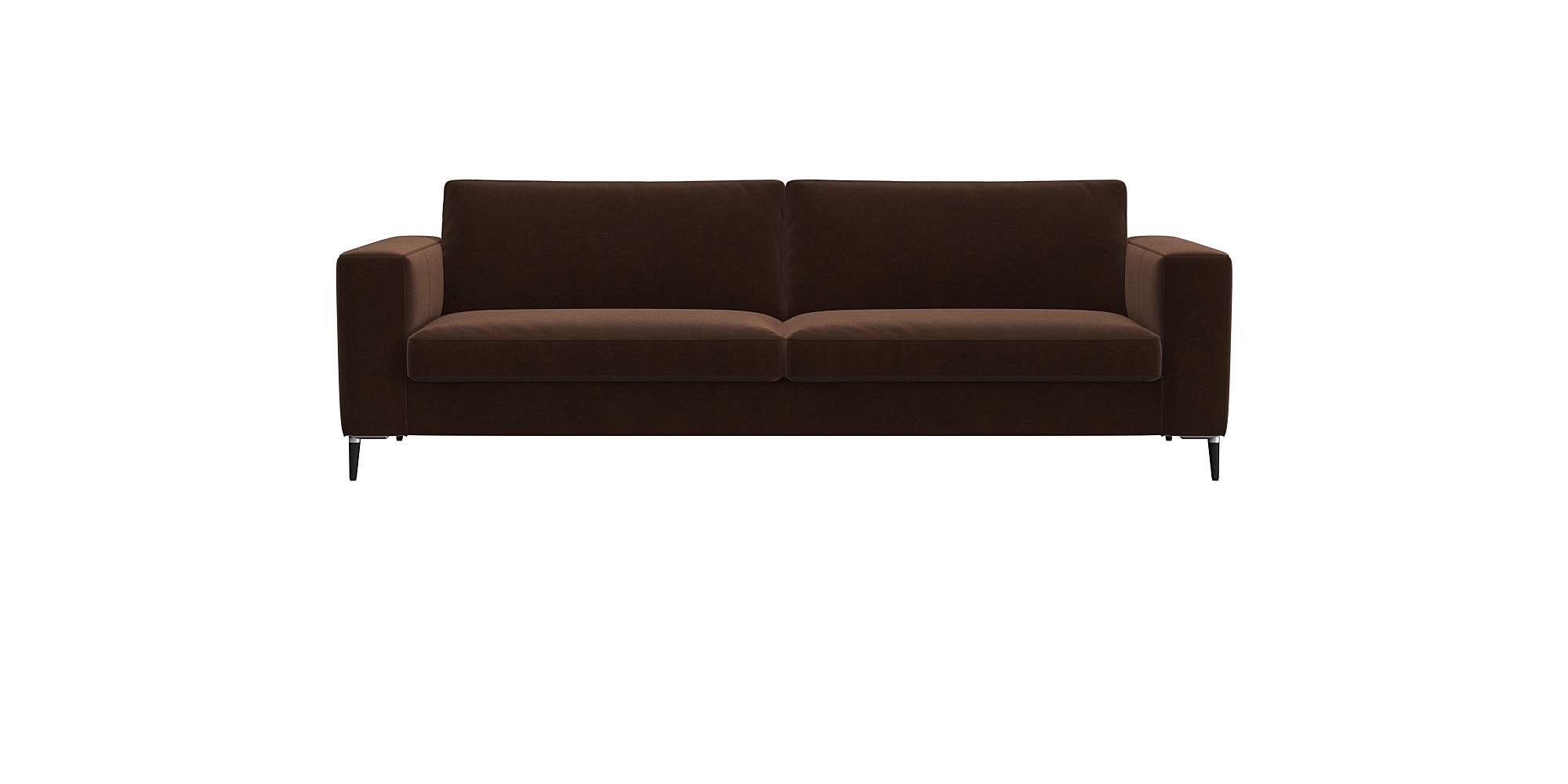 FLEXLUX 3-zitsbank Fiore, super zitcomfort door koudschuim in de zitting bruin, 3-zitsbanken, 229 cm