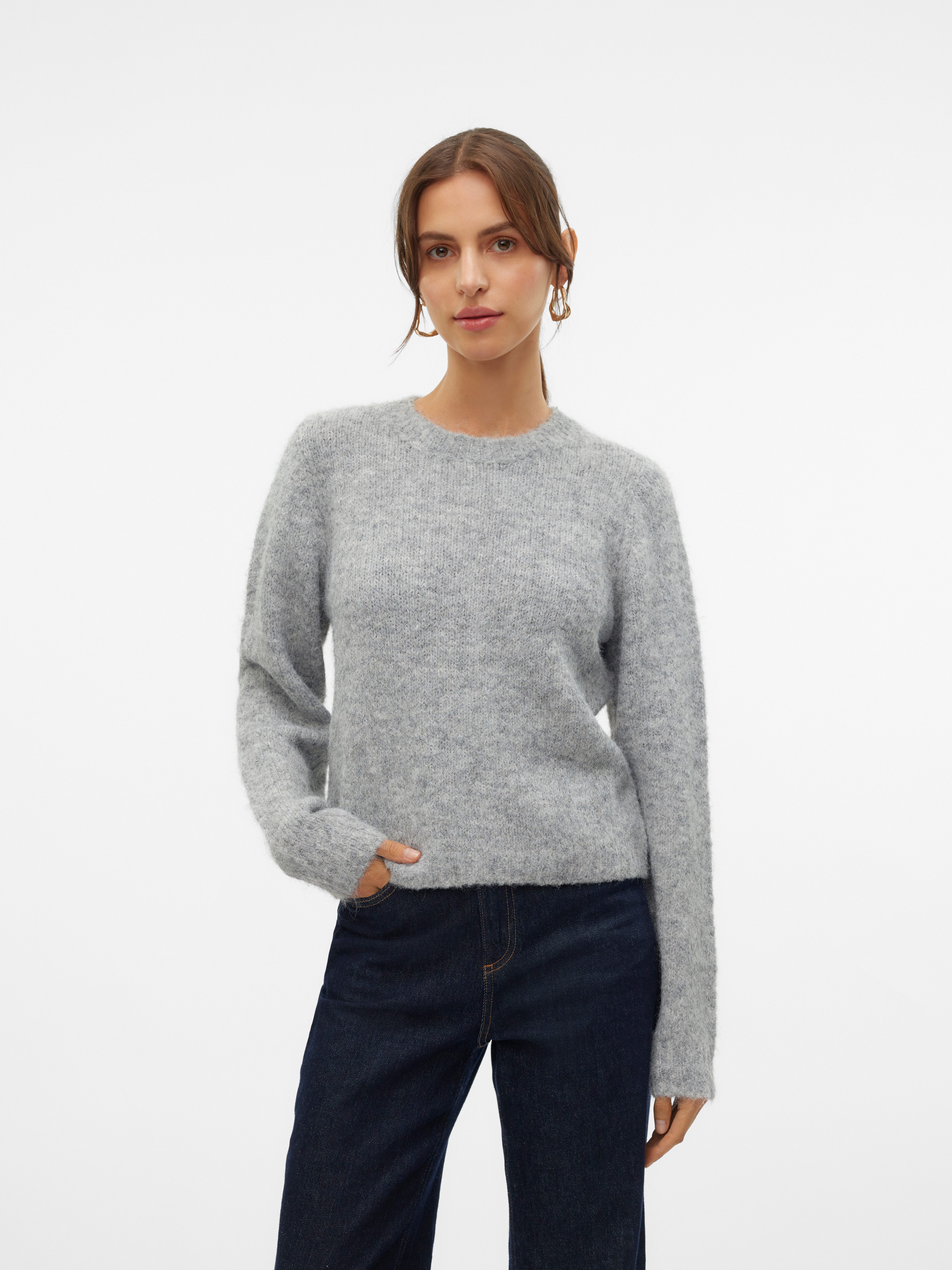 Vero Moda Gebreide trui VMNOVAH LS O-NECK PULLOVER GA NOOS