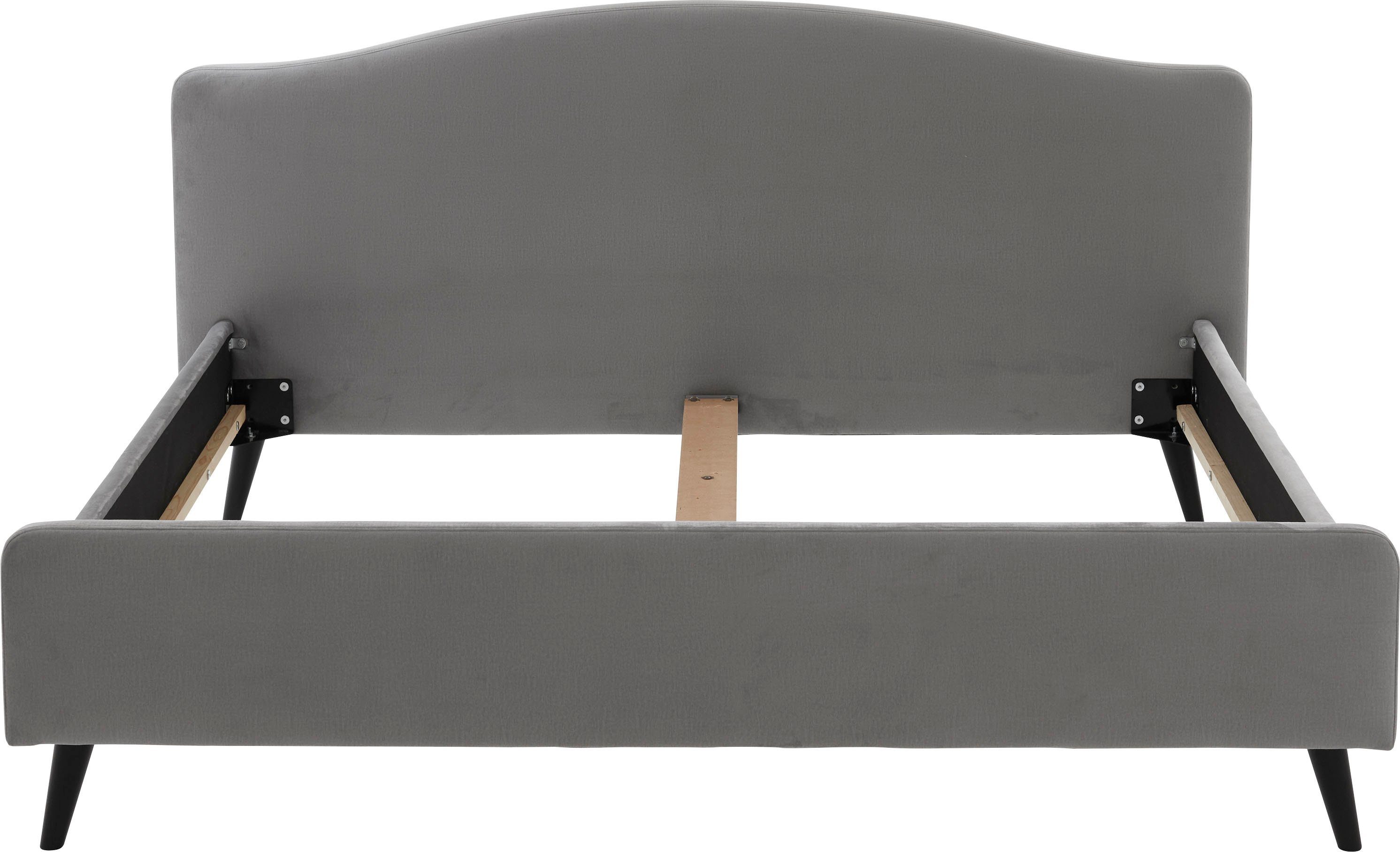 ATLANTIC home collection Gestoffeerd bed Tamiga met massief houten poten
