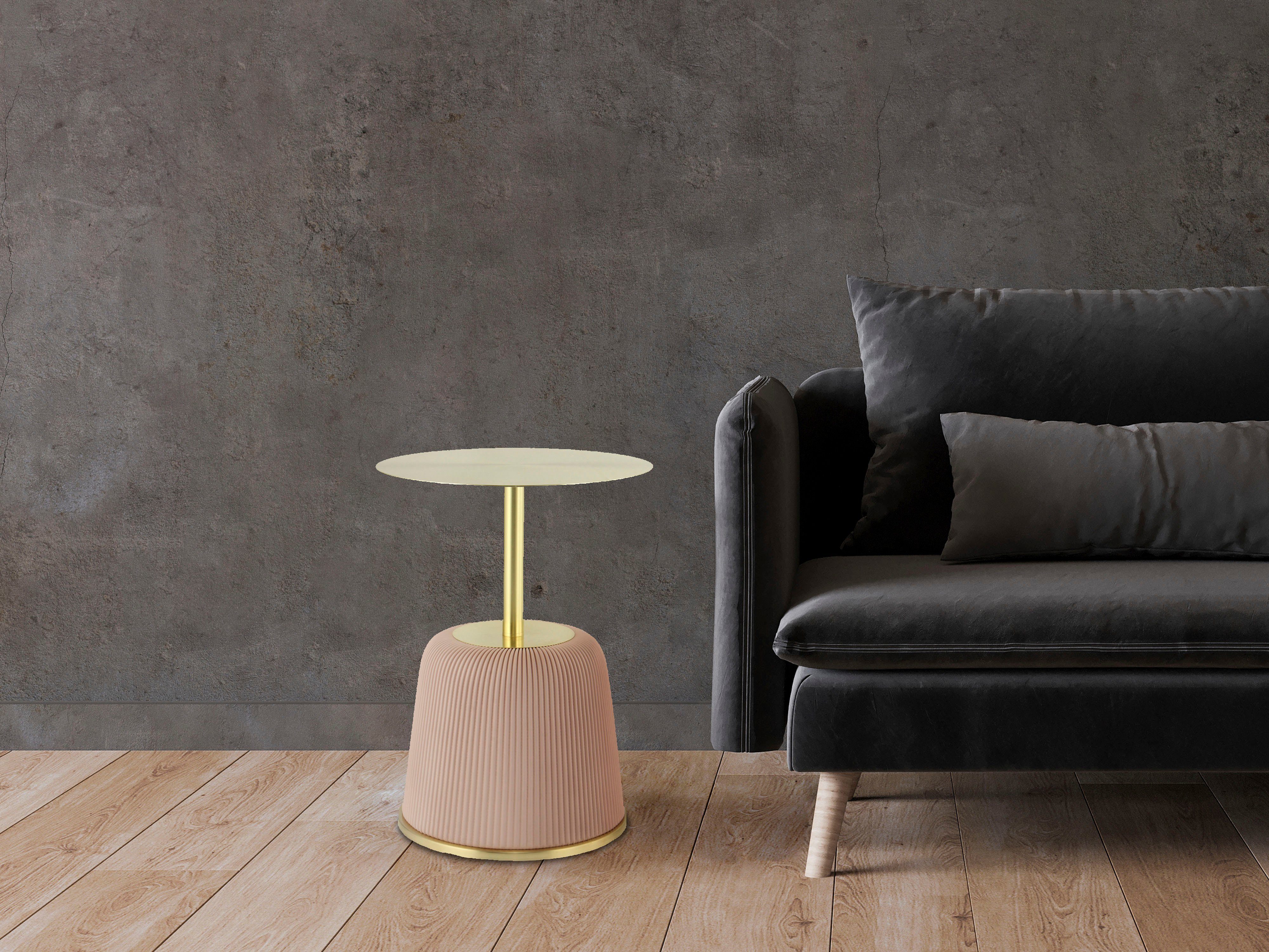 Kayoom Bijzettafel Jokai 325, ijzeren frame, PU-stof bekleding, praktische opbergruimte elegant, stevige constructie, onderhoudsvriendelijk, onderhoudsvriendelijk (1 stuk)