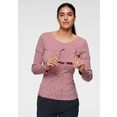 kangaroos 2-in-1-shirt met lange mouwen met modieuze uni + print all-over mix roze