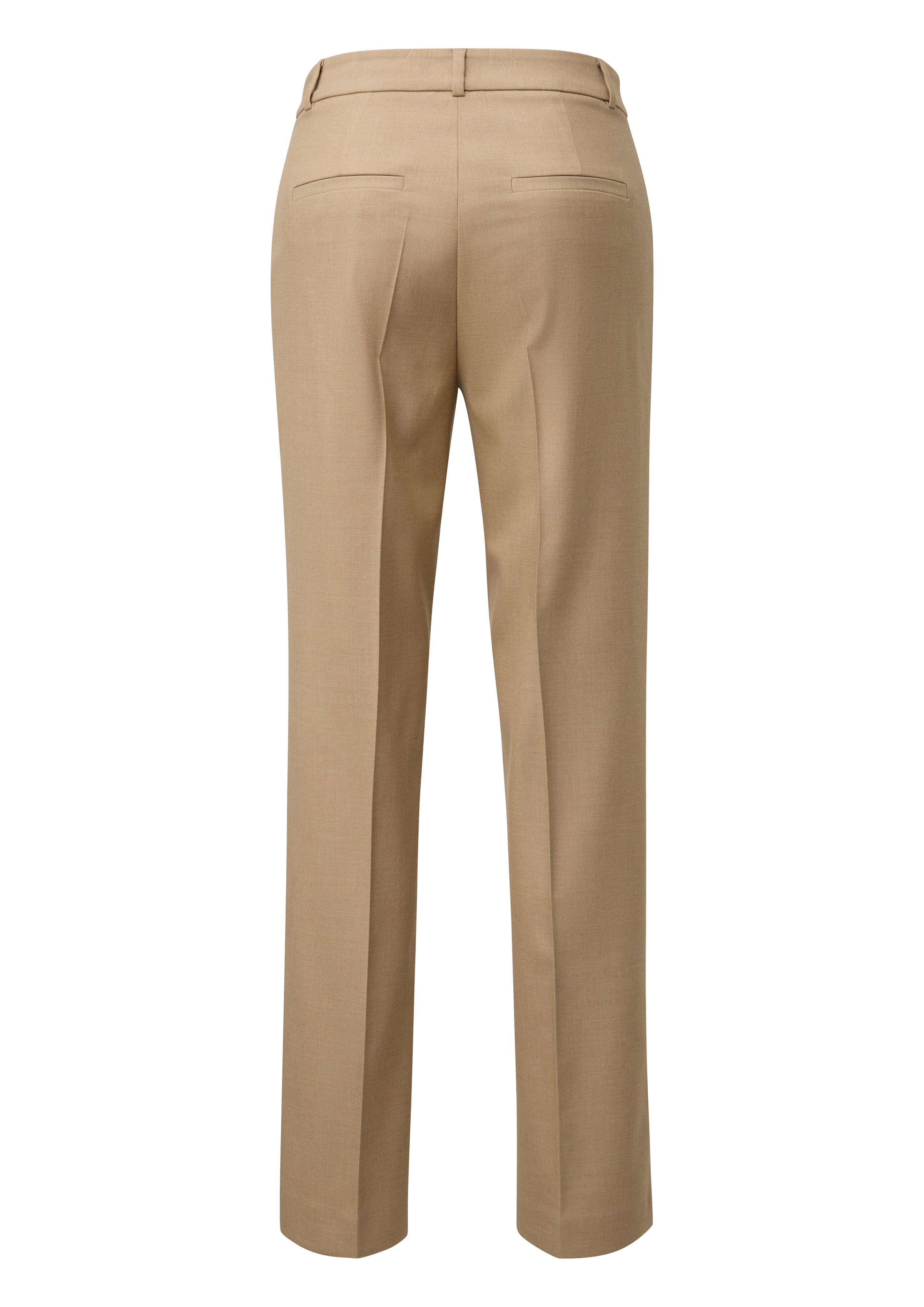 Comma Pantalon met vouw met riemlussen
