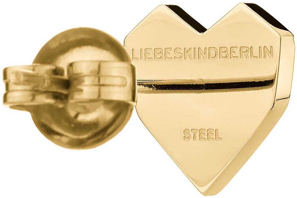 Liebeskind Berlin Paar oorstekers Sieraad cadeau roestvrijstalen oorbellen hart, LJ-0307-E-11, LJ-0308-E-11