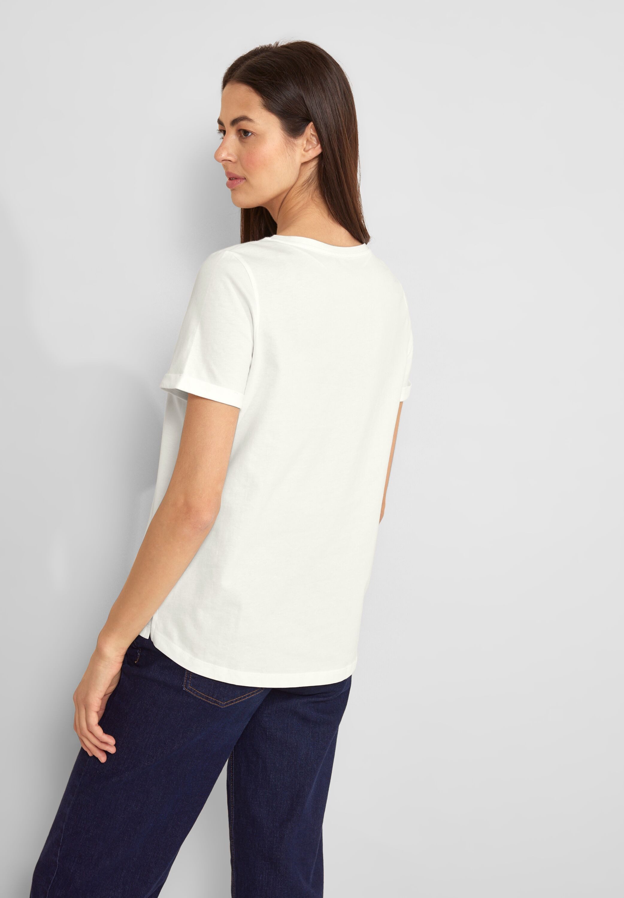 STREET ONE T-shirt met borduurletters