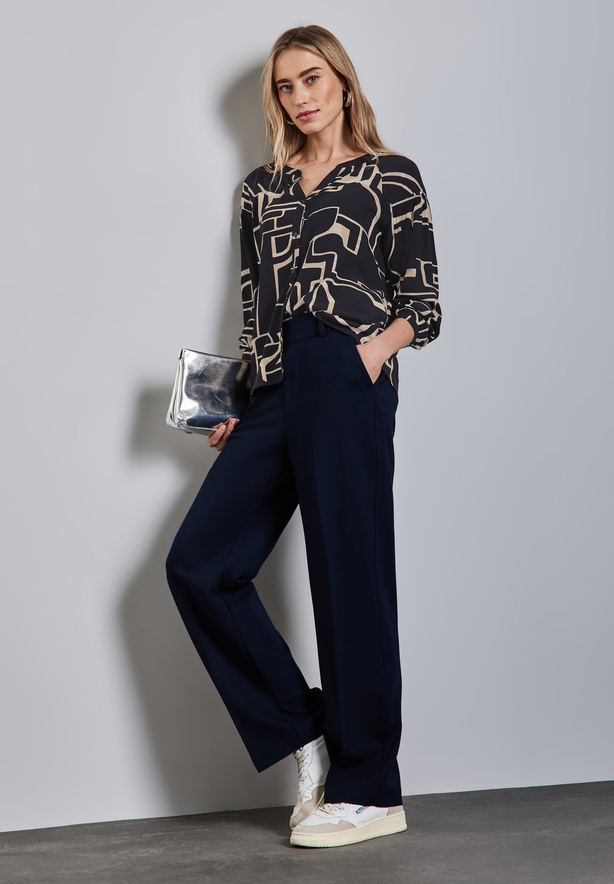 STREET ONE Blouse met lange mouwen met print all-over