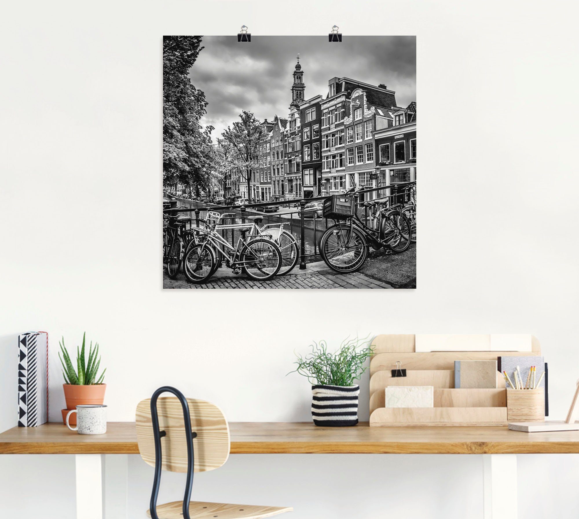 Artland Poster Amsterdam Bloemgracht II als artprint van aluminium, artprint op linnen, muursticker of poster in verschillende maten
