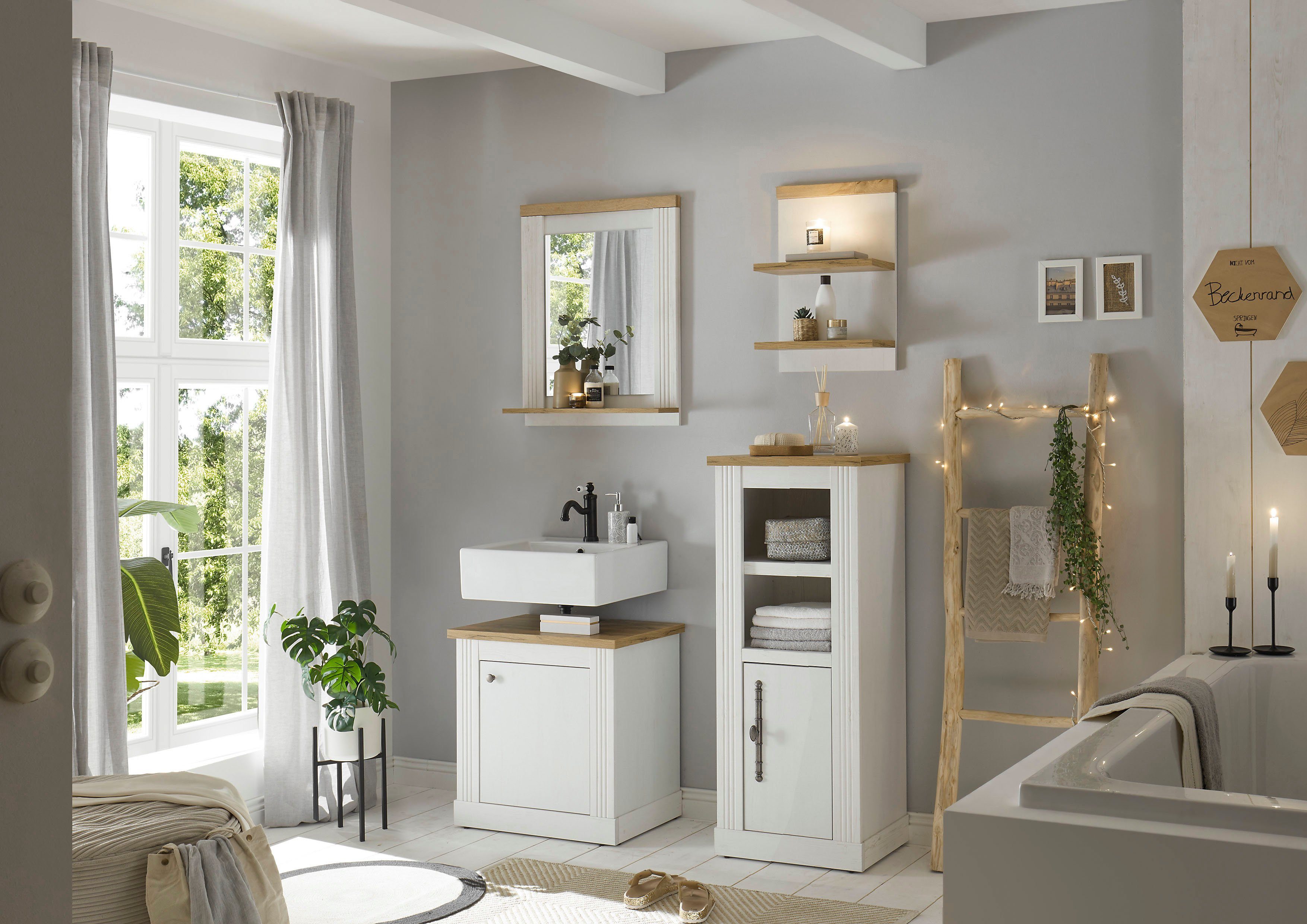 Home affaire Badkamerserie WESTMINSTER, badkamer in landhuisstijl, 4-delig badkamer (4-delig)