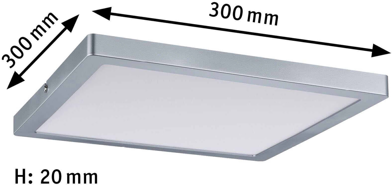 Paulmann Led-paneel Atria Atria vierkant 300x300mm 16,5W 2.700K, 230 V, kunststof (1 stuk)