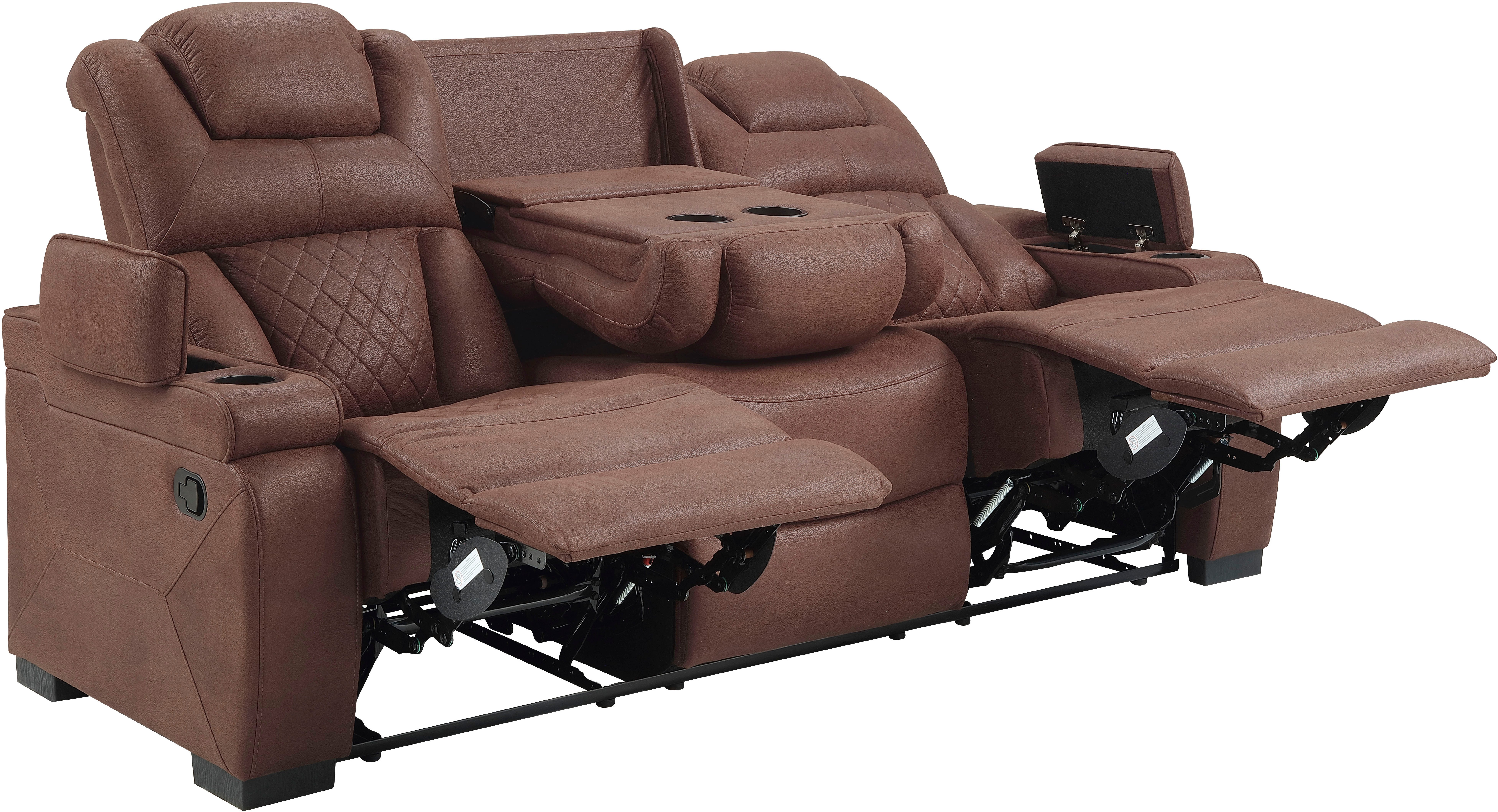 ATLANTIC home collection 3-zitsbank Faris Twee relaxfuncties, inklapbare console met bekerhouder