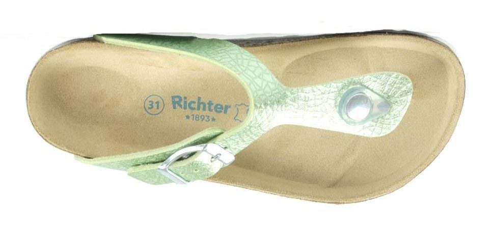 Richter Teenslippers Bio zomerschoenen, badschoen, vakantie, met gepolsterde leren binnenzool