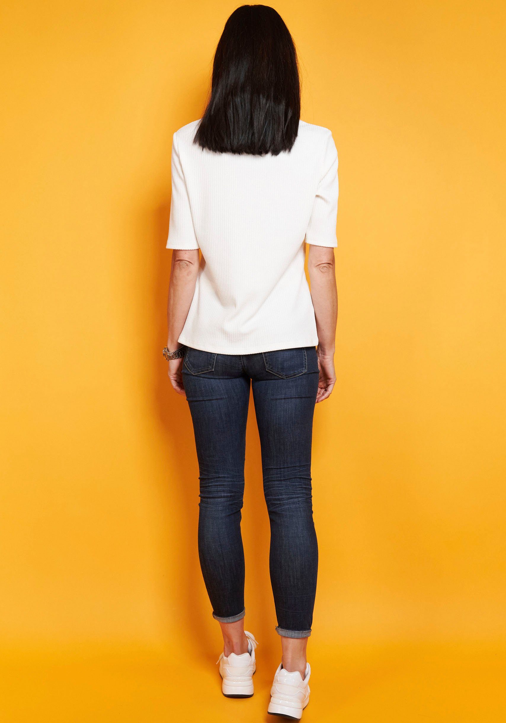 Seidel Moden Colshirt met geribde structuur, made in germany