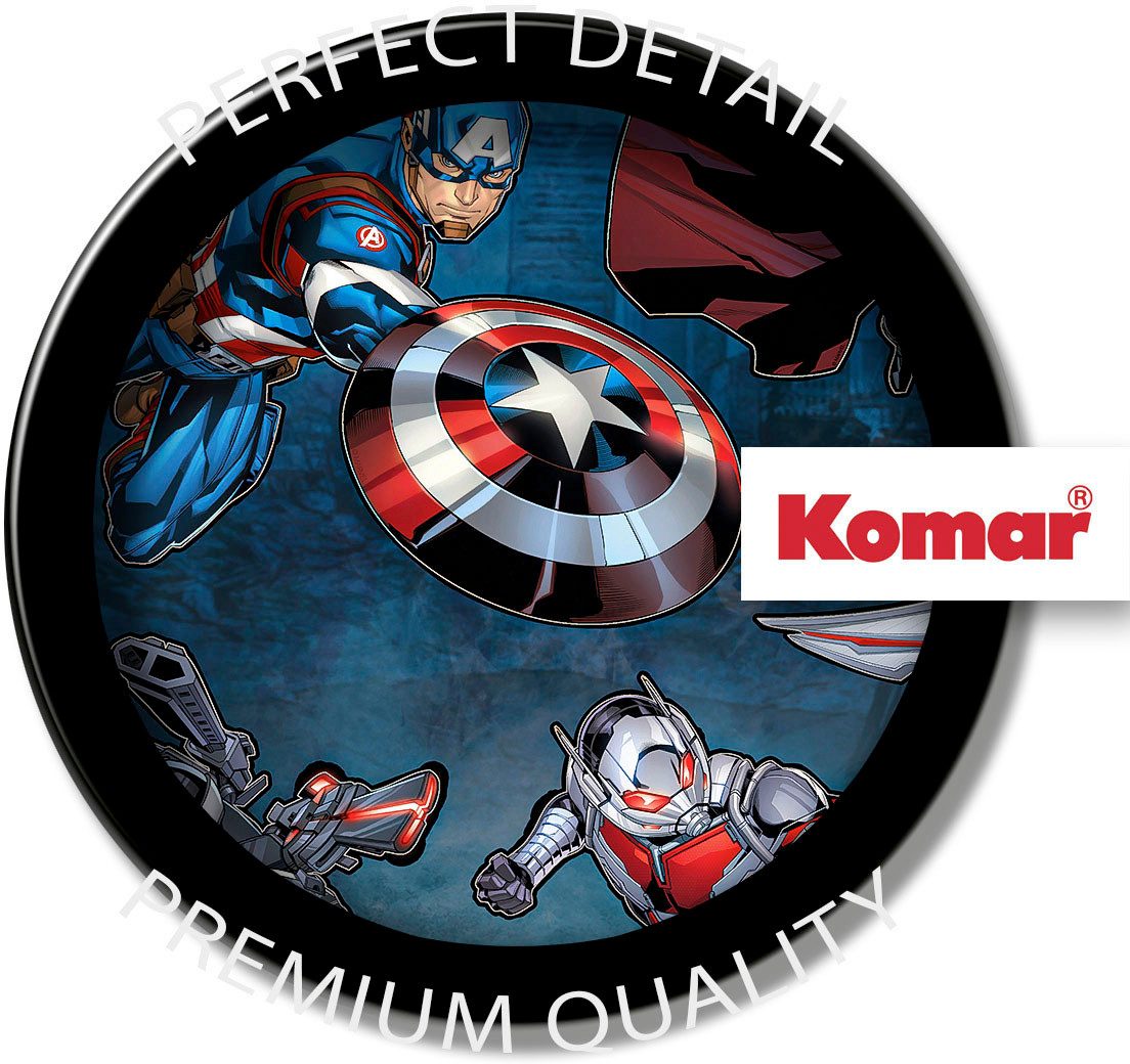 Komar Wandfolie Avengers Crew - afm. 50 x 70 cm zelfklevend, wandstickers, kinderkamer (8-delig)