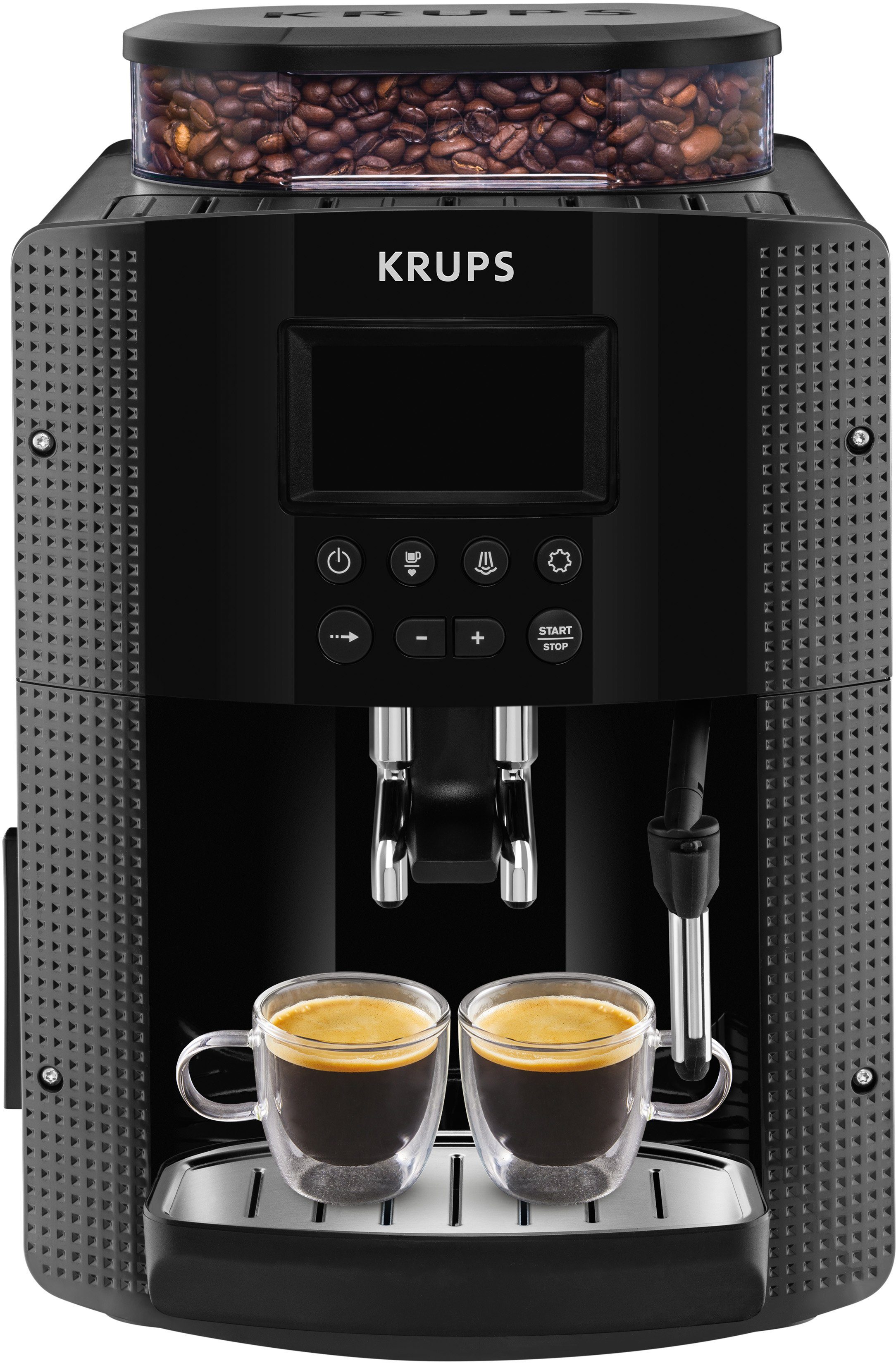 Krups Volautomatisch koffiezetapparaat EA8150, Arabica display, lcd-display, geheugenmodus, stoomtuit voor cappuccino