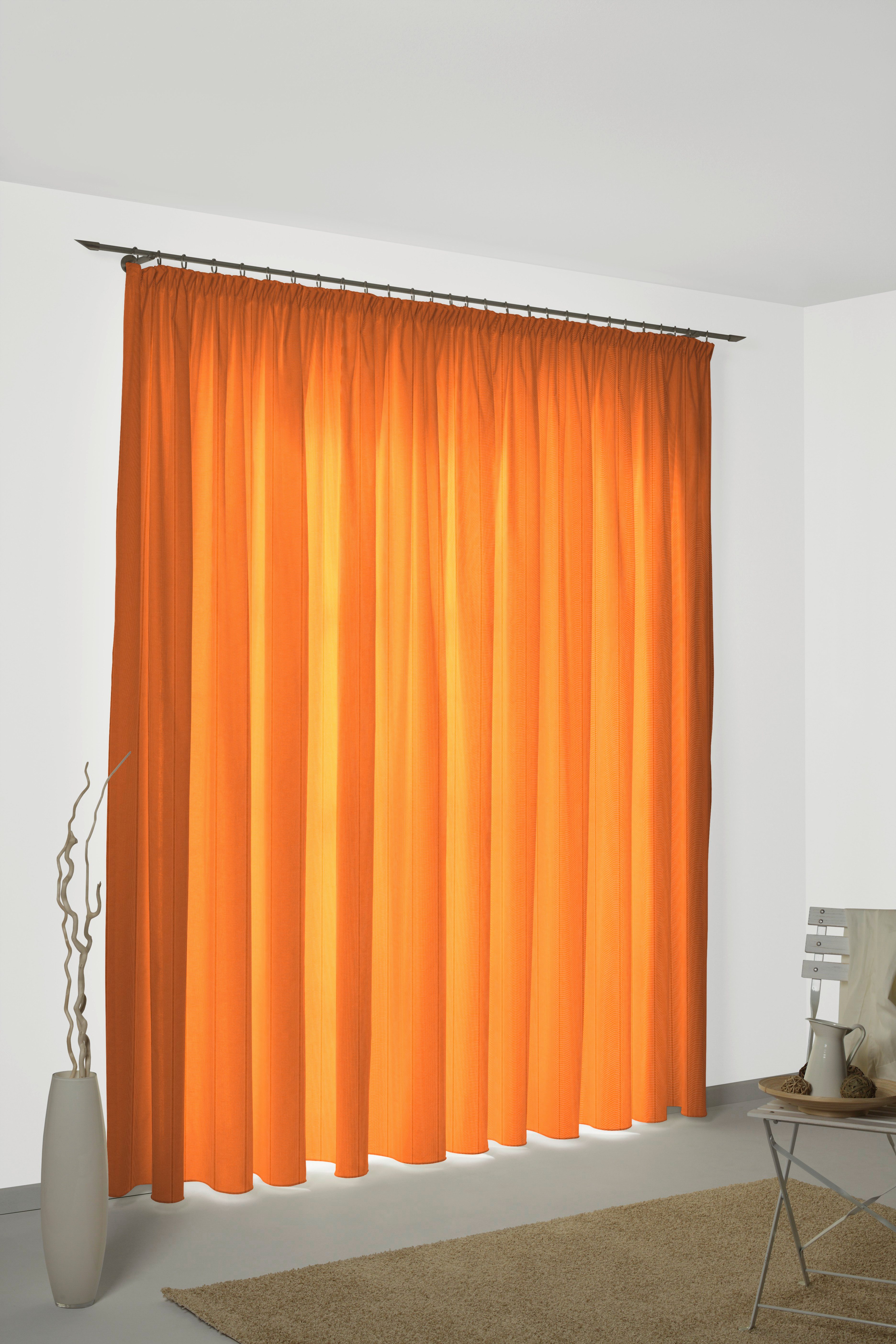 Wirth Gordijn Felsted (1 stuk) kant & klaar gordijnen maat hxb: 180x132 cm oranje