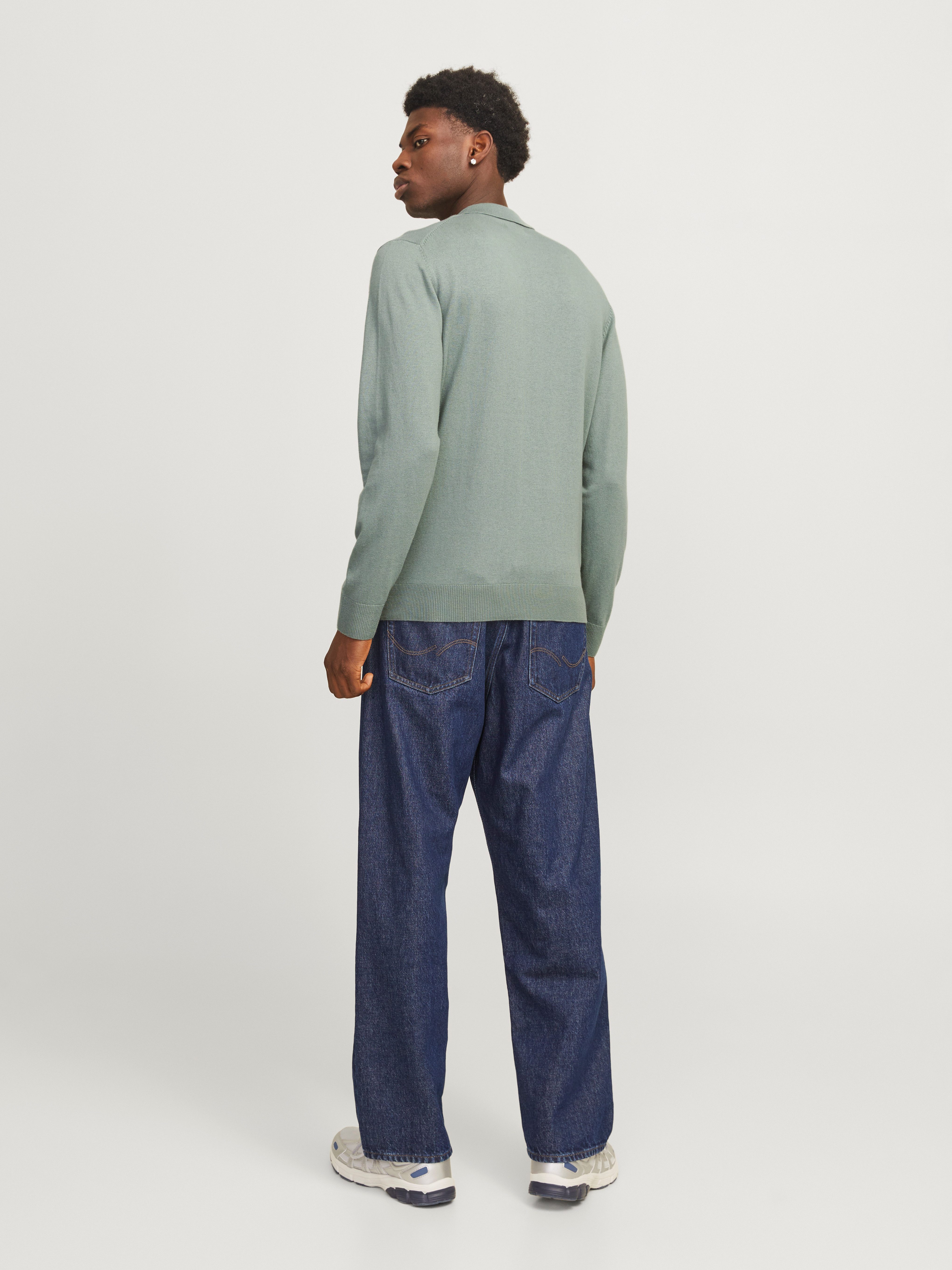 Jack & Jones Trui met polokraag JJEEMIL KNIT POLO HALF ZIP LS NOOS