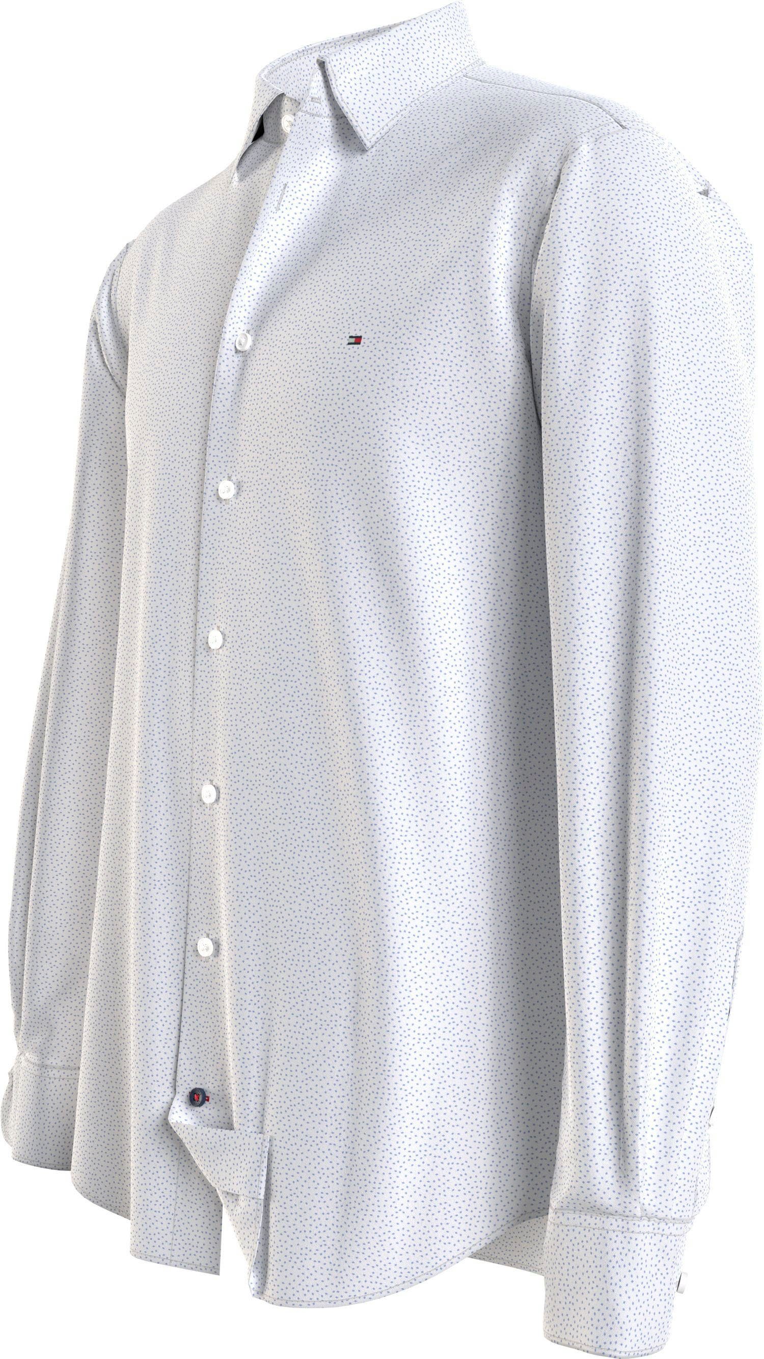 Tommy Hilfiger Overhemd met lange mouwen CL W-TILE PRINT RF SHIRT met subtiele labelvlag op de borst