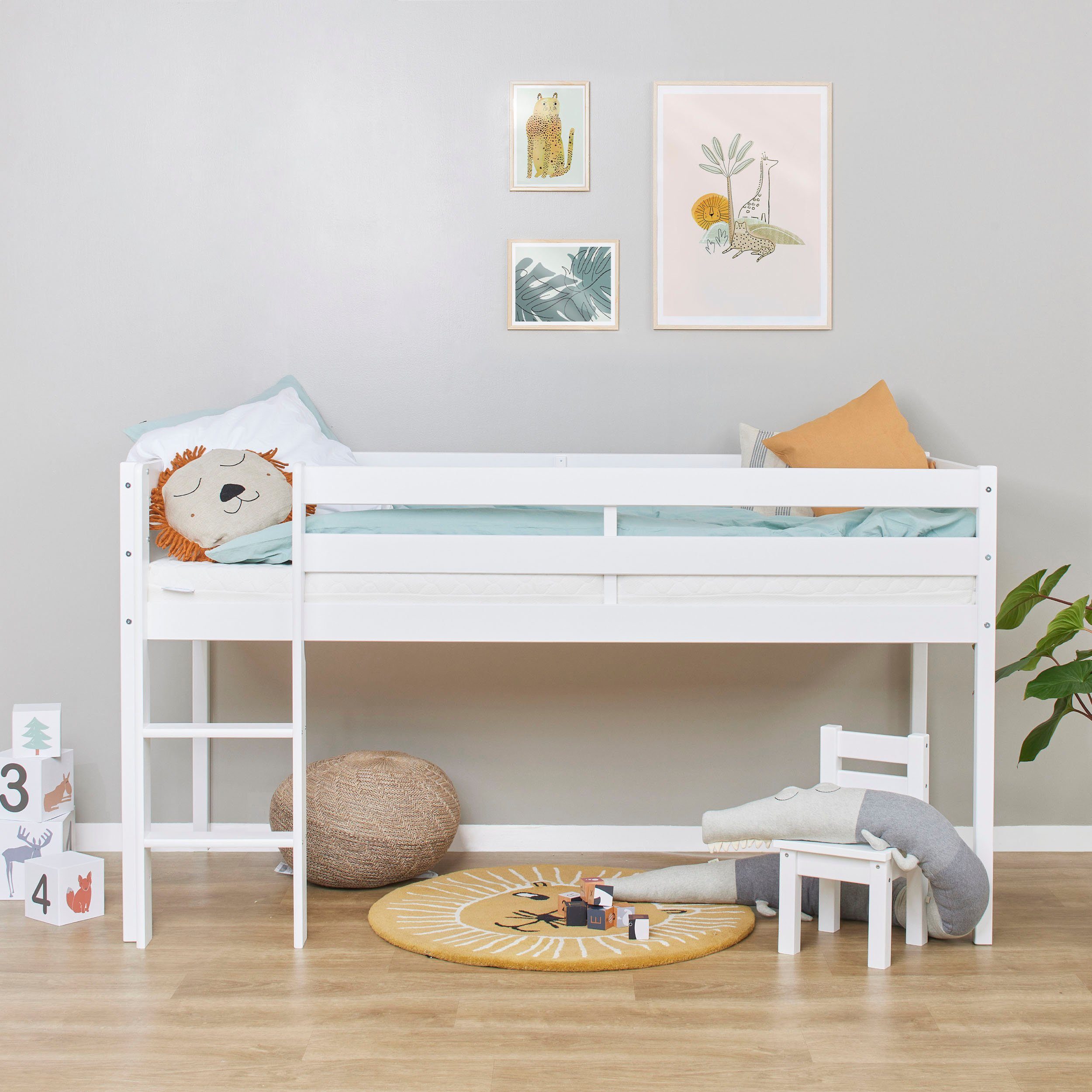 Hoppekids Speelbed ECO COMFORT, hoogslaper, deelbaar in 2 eenpersoonsbedden