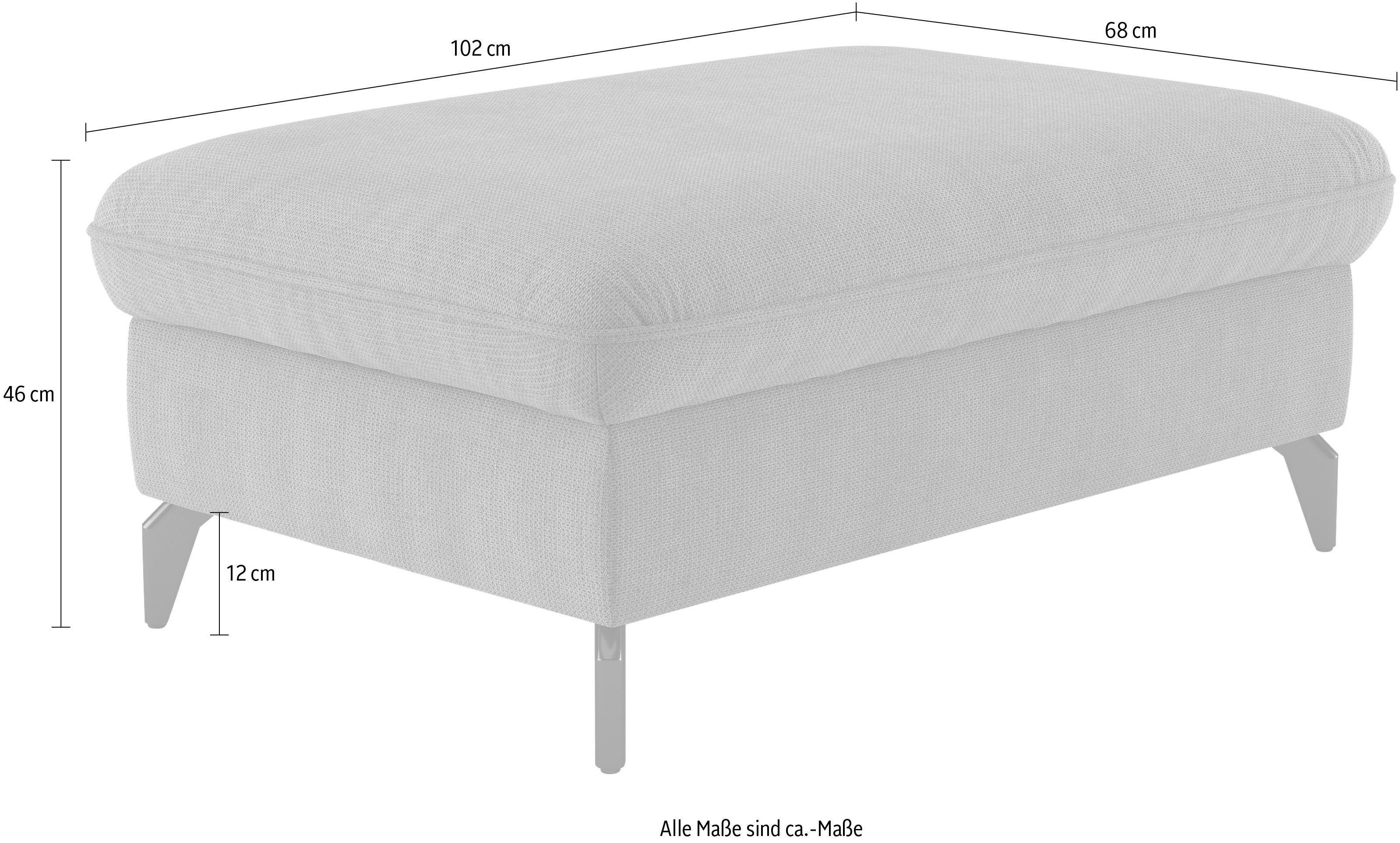 sit&more Hocker Leandro met zwart metalen voetjes