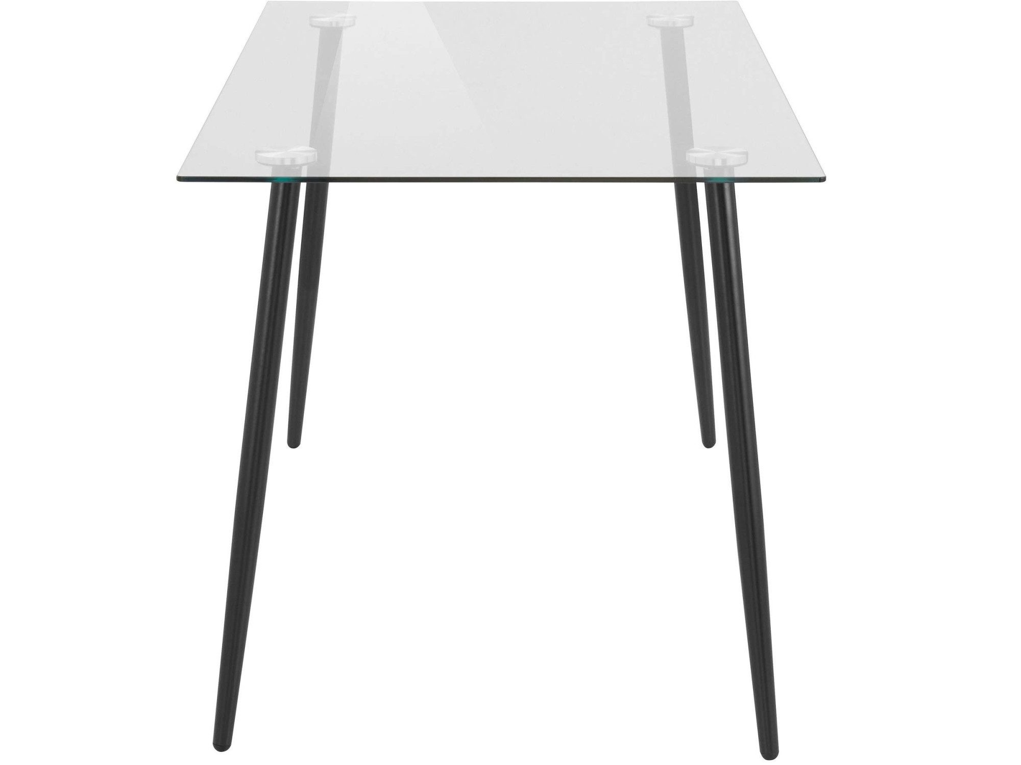 INOSIGN Eethoek Danny-Malio Glazen tafel 140x80 cm met 4 stoelen (velours stof), frame van metaal (set, 5-delig)