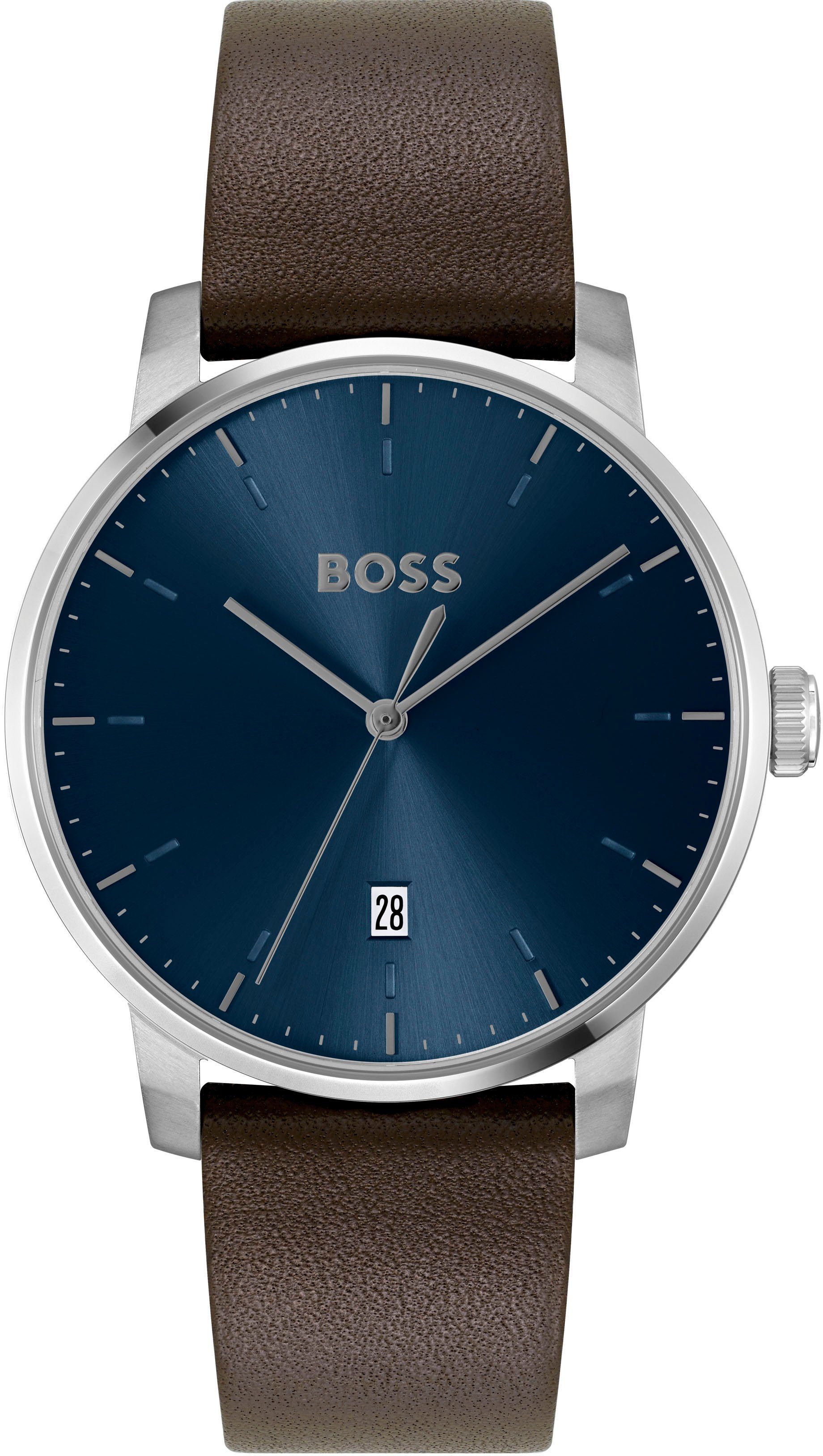 Boss Kwartshorloge DEAN Herenhorloge, dameshorloge, horloge, datum, siliconen band