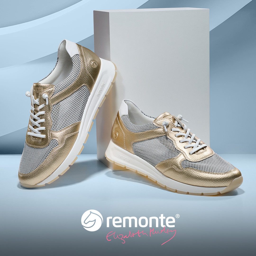 Remonte Slip-on sneakers Elisabeth Hurley-Collection , vrijetijdsschoen, lage schoen, veterschoen met schachtpadding
