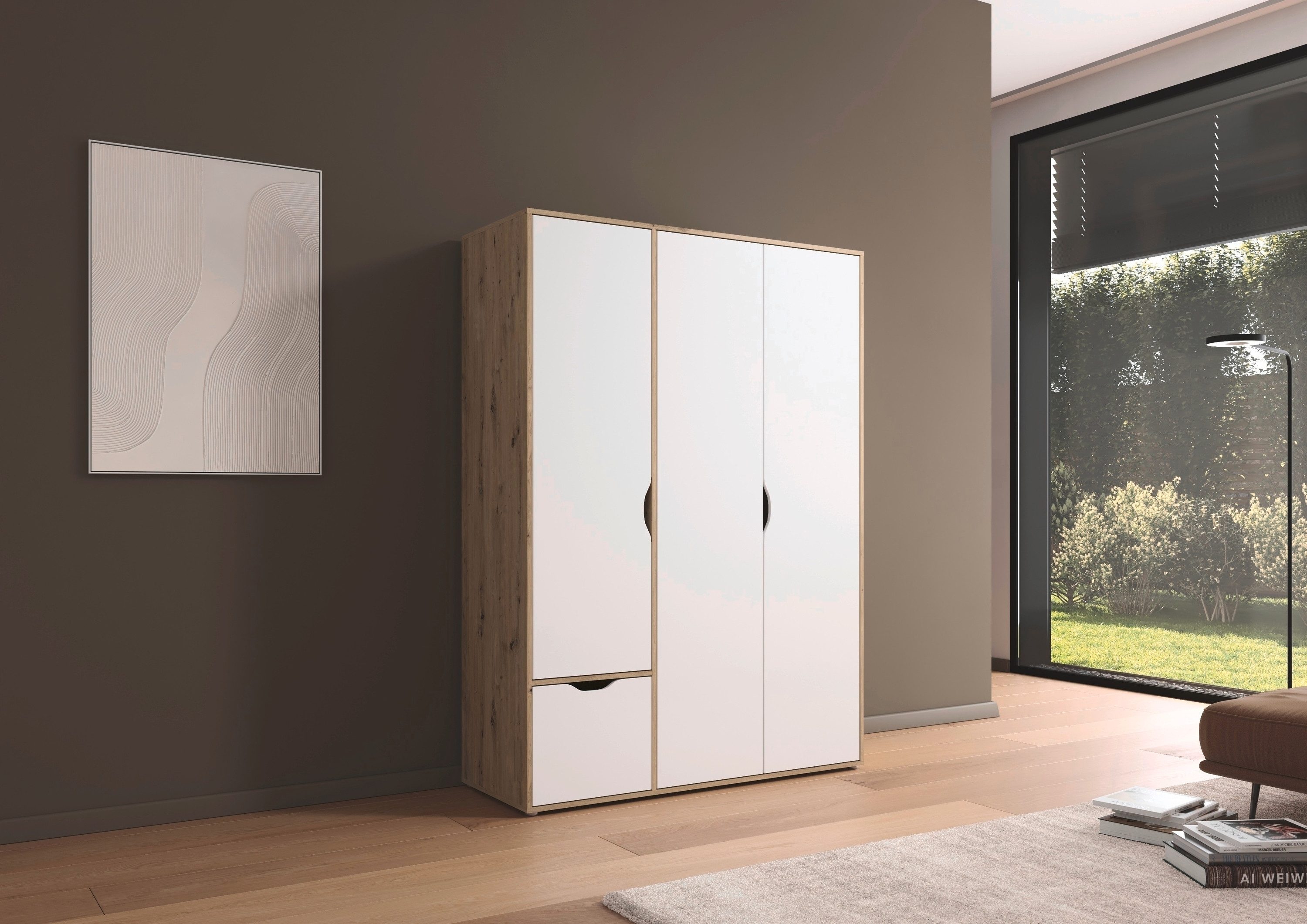 rauch Draaideurkast Kledingkast Kast Garderobe Wasmand NARAI met Laden Greefaansluitingen voor een greeploze look TOPSELLER MADE IN GERMANY