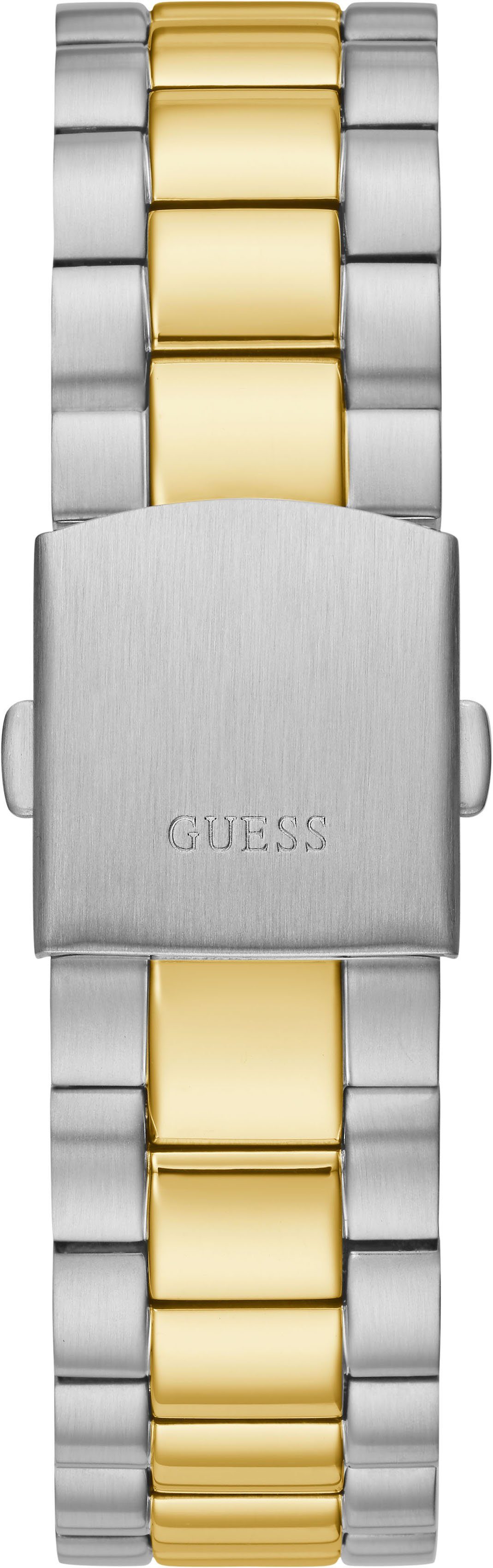 Guess Kwartshorloge CONNOISSEUR Armbandhorloge, herenhorloge, datum, weekdag, roestvrijstalen band