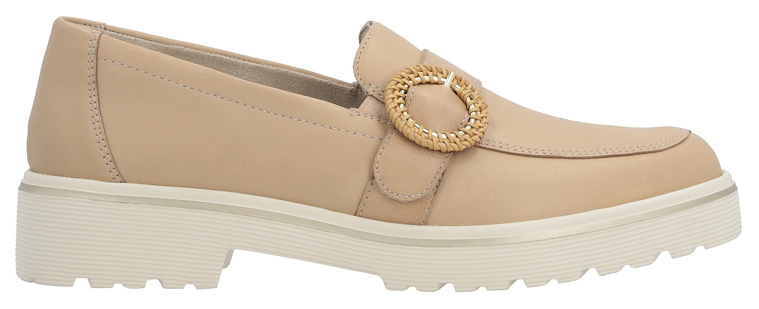 Remonte Loafers Chunky slipper, plateau slipper met moderne vlecht-siergesp