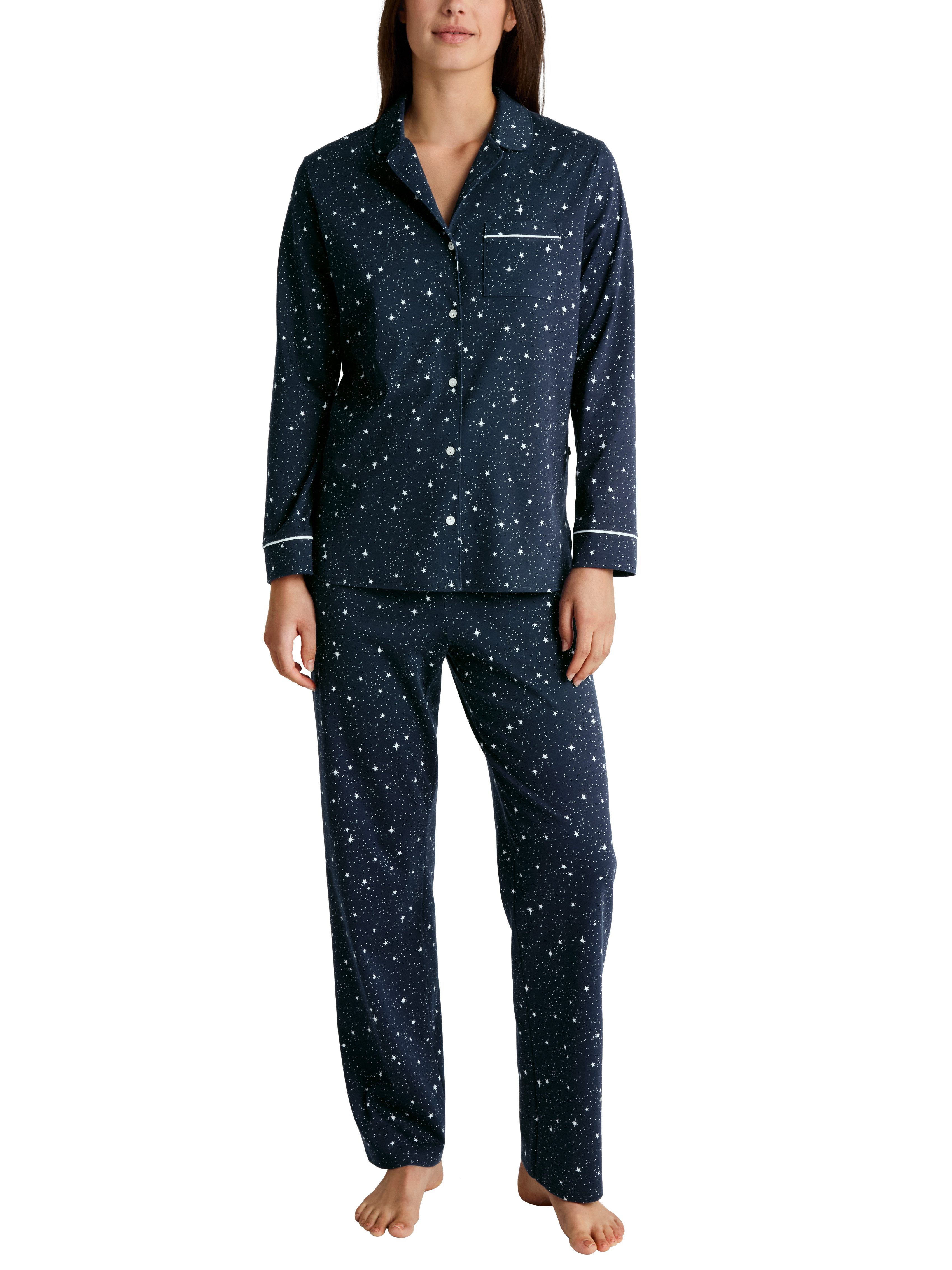 CALIDA Pyjama Sweet Dreams met reverskraag en doorlopende knoopsluiting (2-delig)
