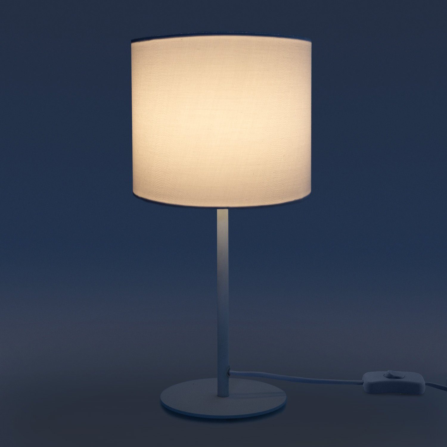 Paco Home Tafellamp Uni Color LED E14 lamp, voor woonkamer en slaapkamer, effen kleuren, decor