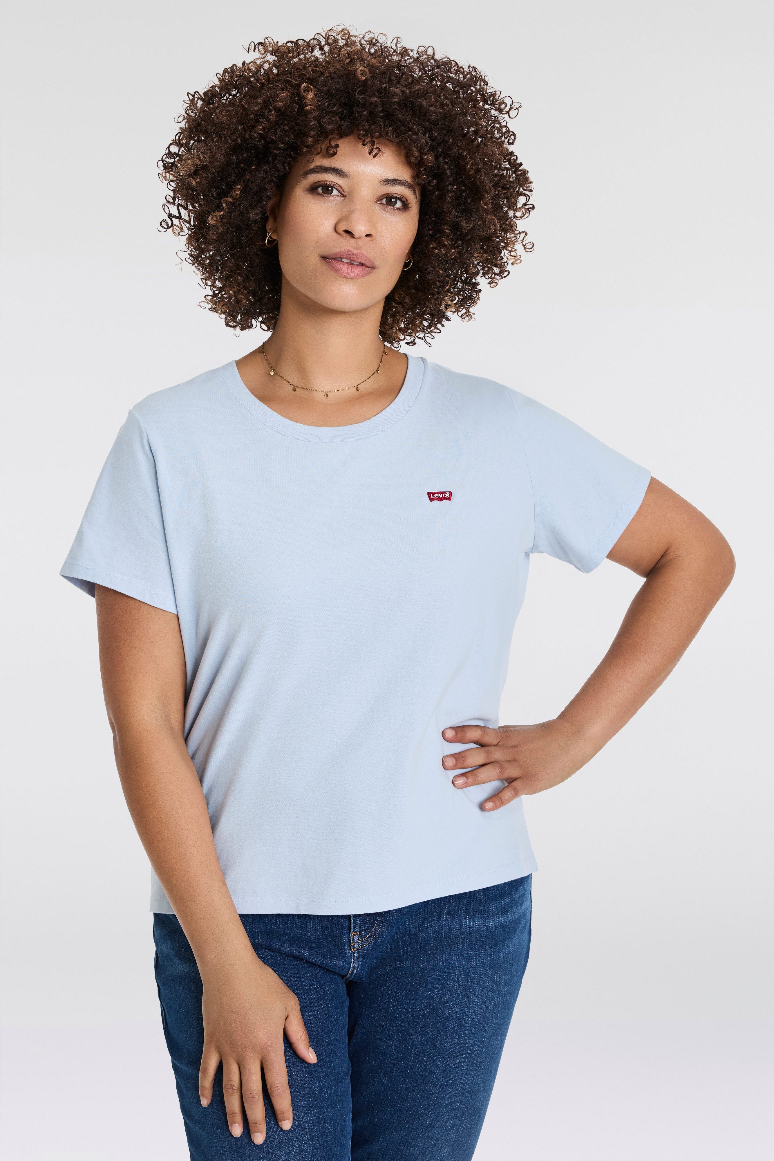 Levi's® Plus T-shirt PL THE PERFECT met logoborduursel