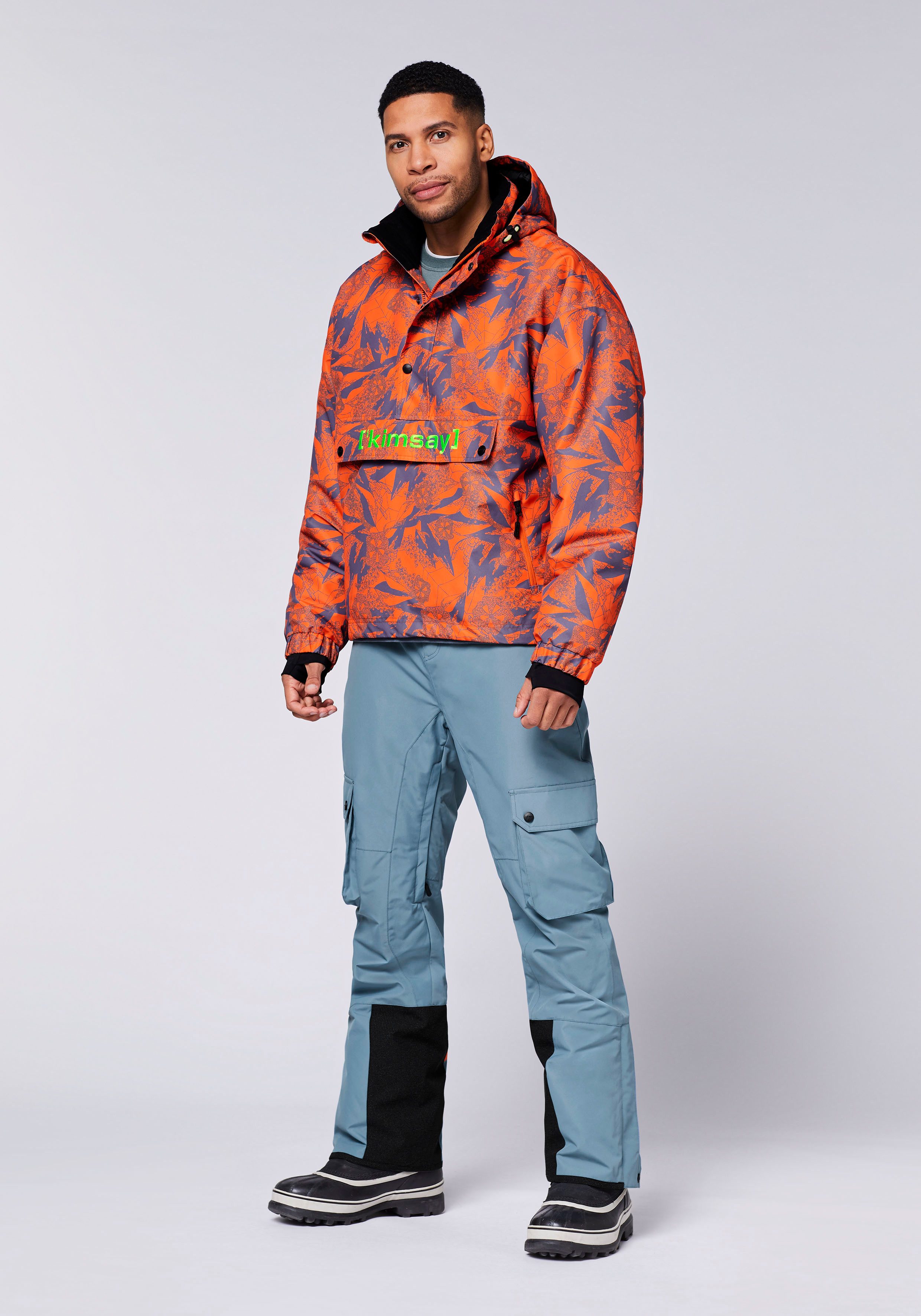 Chiemsee Outdoorjack ORNG/PURPLE AOP