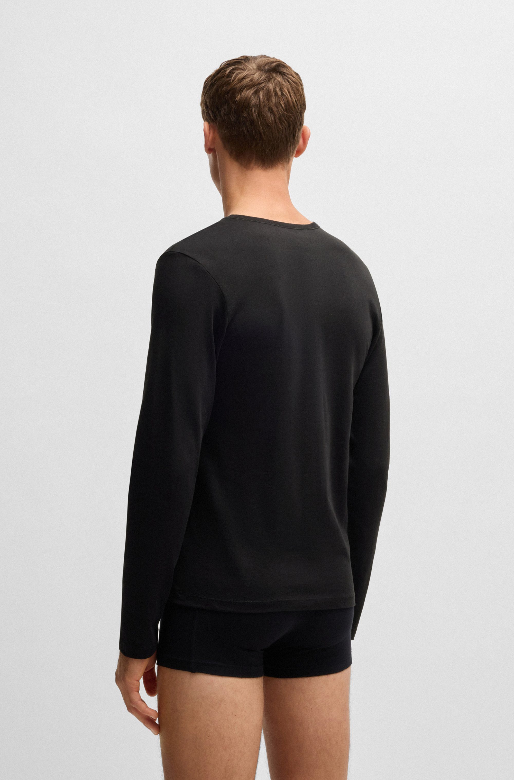 BOSS Shirt met lange mouwen Longsleeve-Shirt R-Neck Classic COTTON 3pcs pack (3-delig)