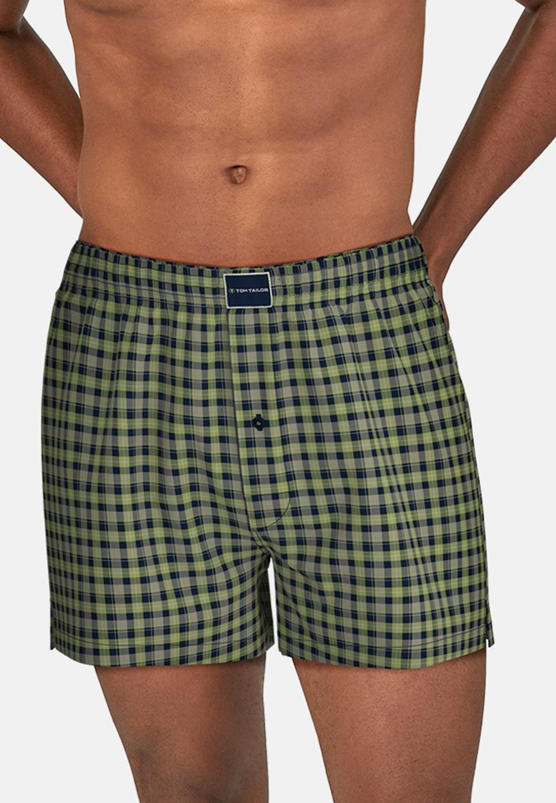 Tom Tailor Geweven boxershort met cool ruitmotief (2 stuks)