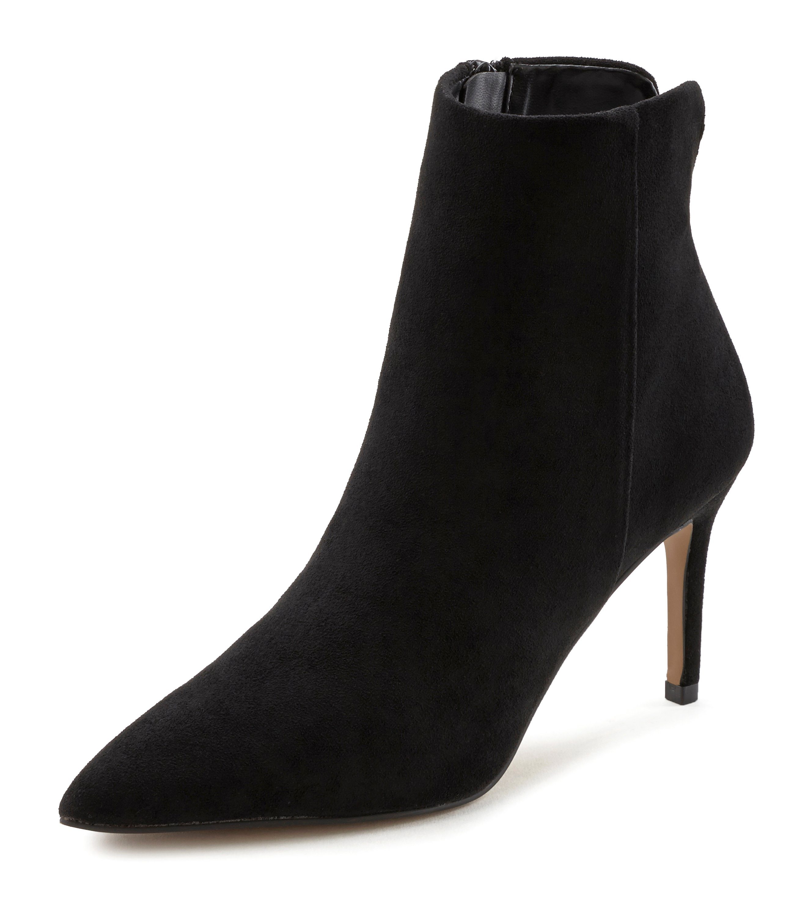 Lascana Highheel-laarsjes in spitse vorm & naaldhak, ritslaars vegan