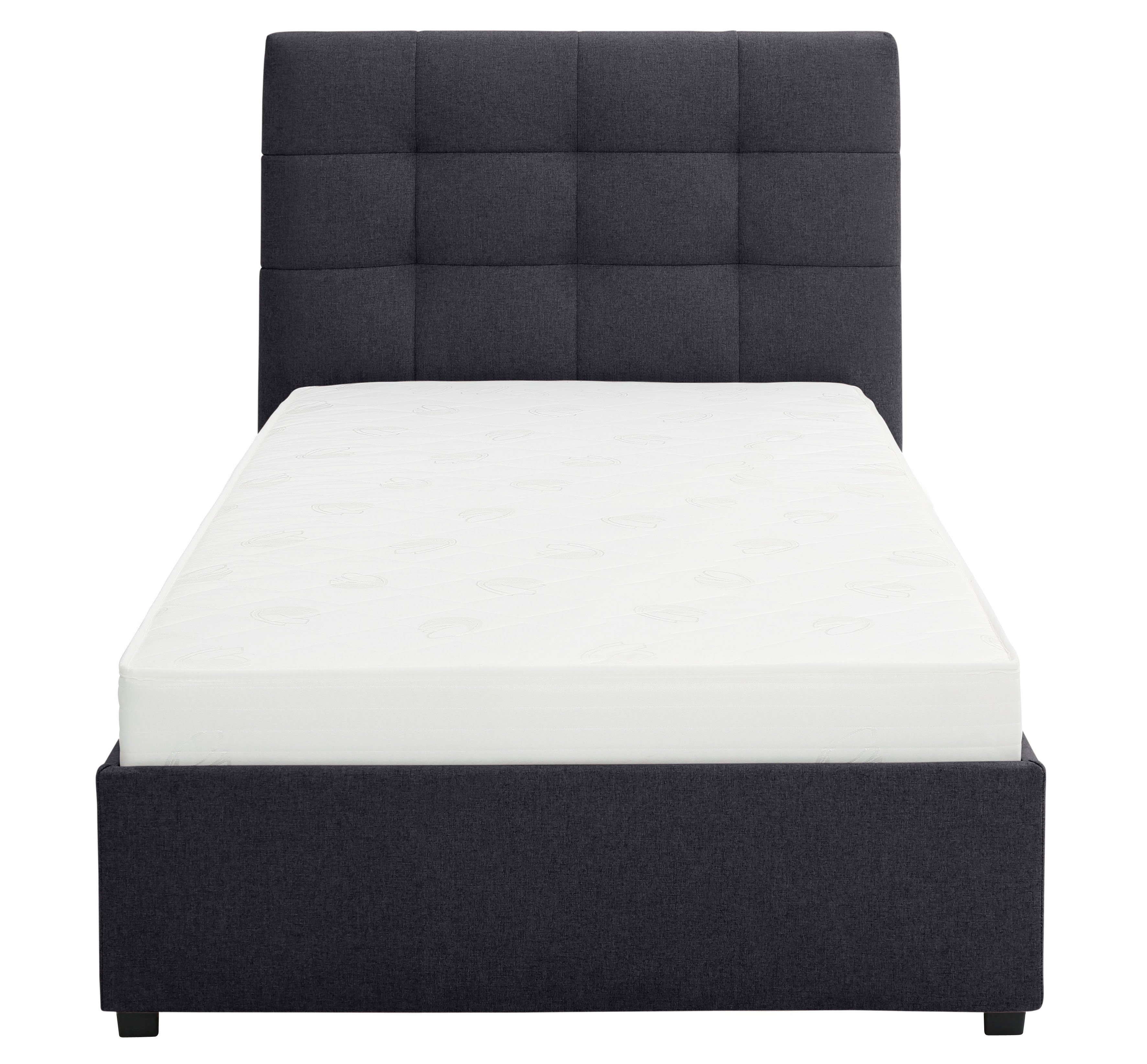 Lüttenhütt Gestoffeerd bed Endres met bedkist, naar keuze zonder matras/lattenbodem of incl. matras