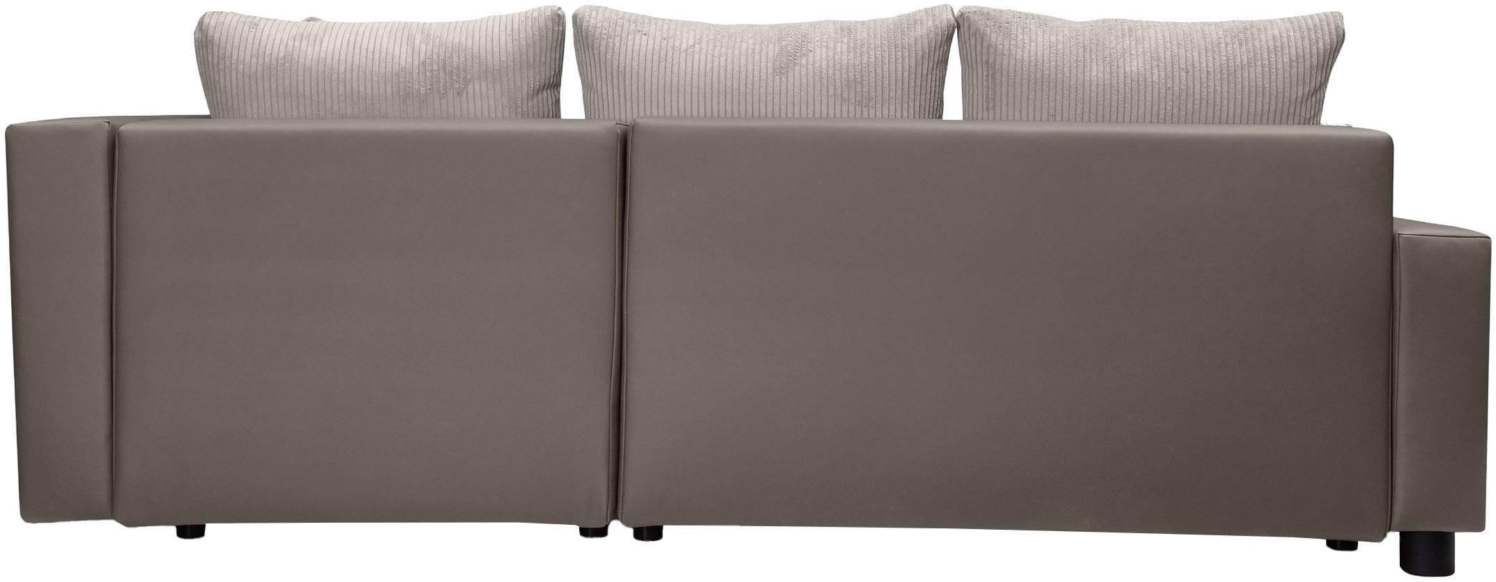 COLLECTION AB Hoekbank Parma L-vorm met slaapfunctie en bedlade, inclusief kussens, bonell-federkern