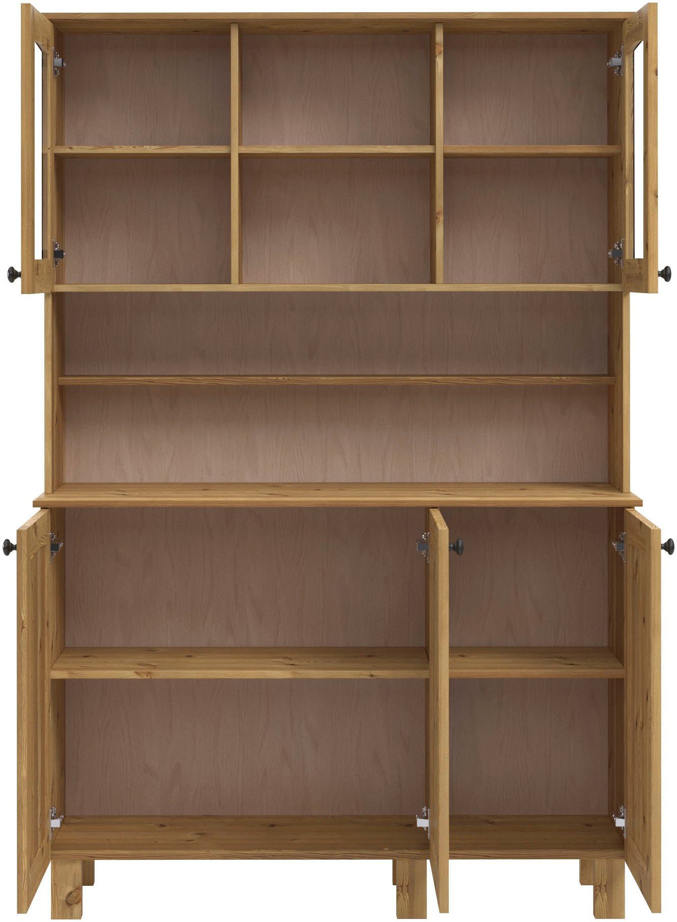 Kochstation Keukenbuffet KS-Osby Massief grenen, breedte 120 cm, 5 deuren (1 stuk)