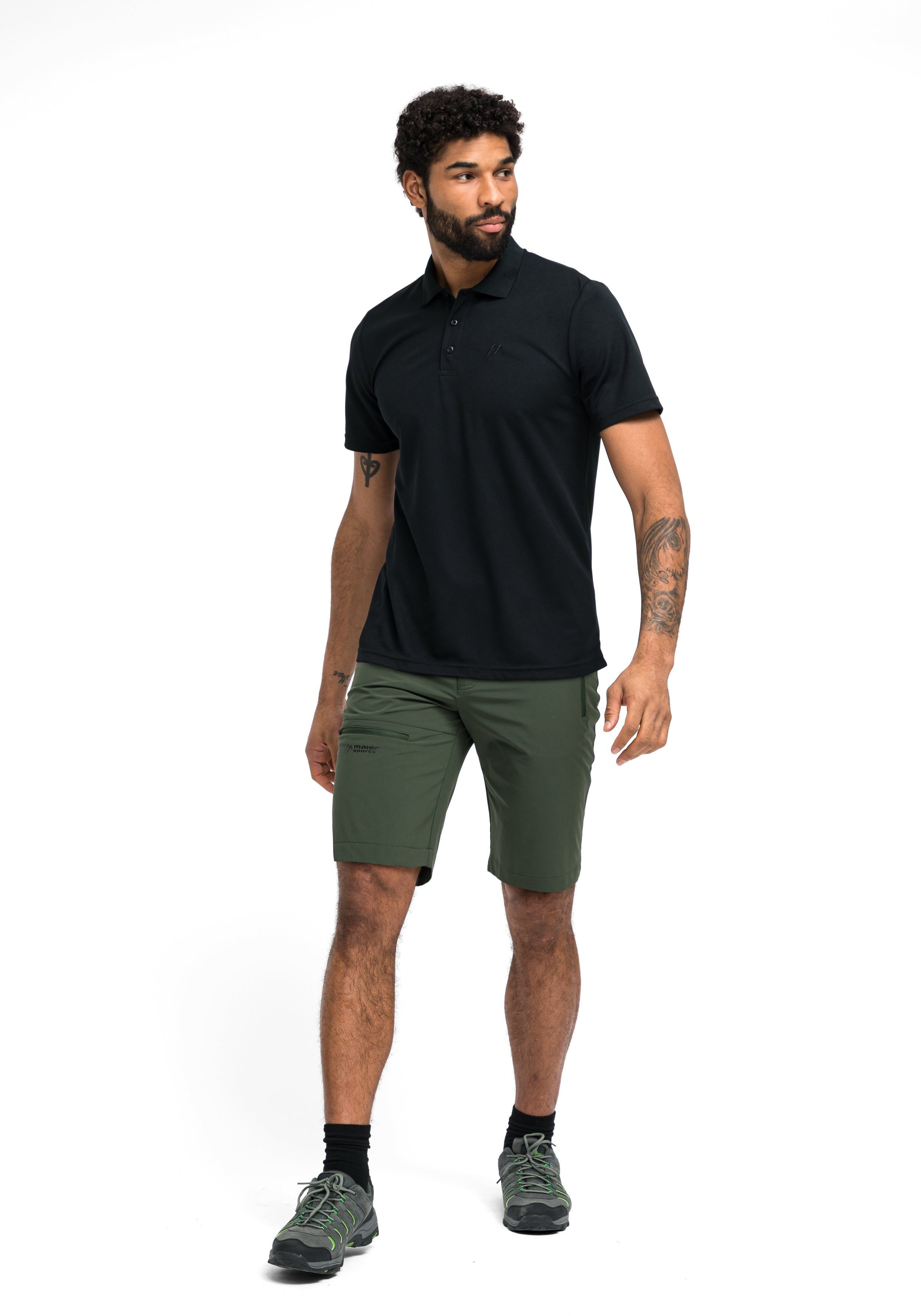 Maier Sports Functioneel shirt Ulrich Heren poloshirt, korte mouw vrijetijdsshirt met overhemdkraag, regular fit