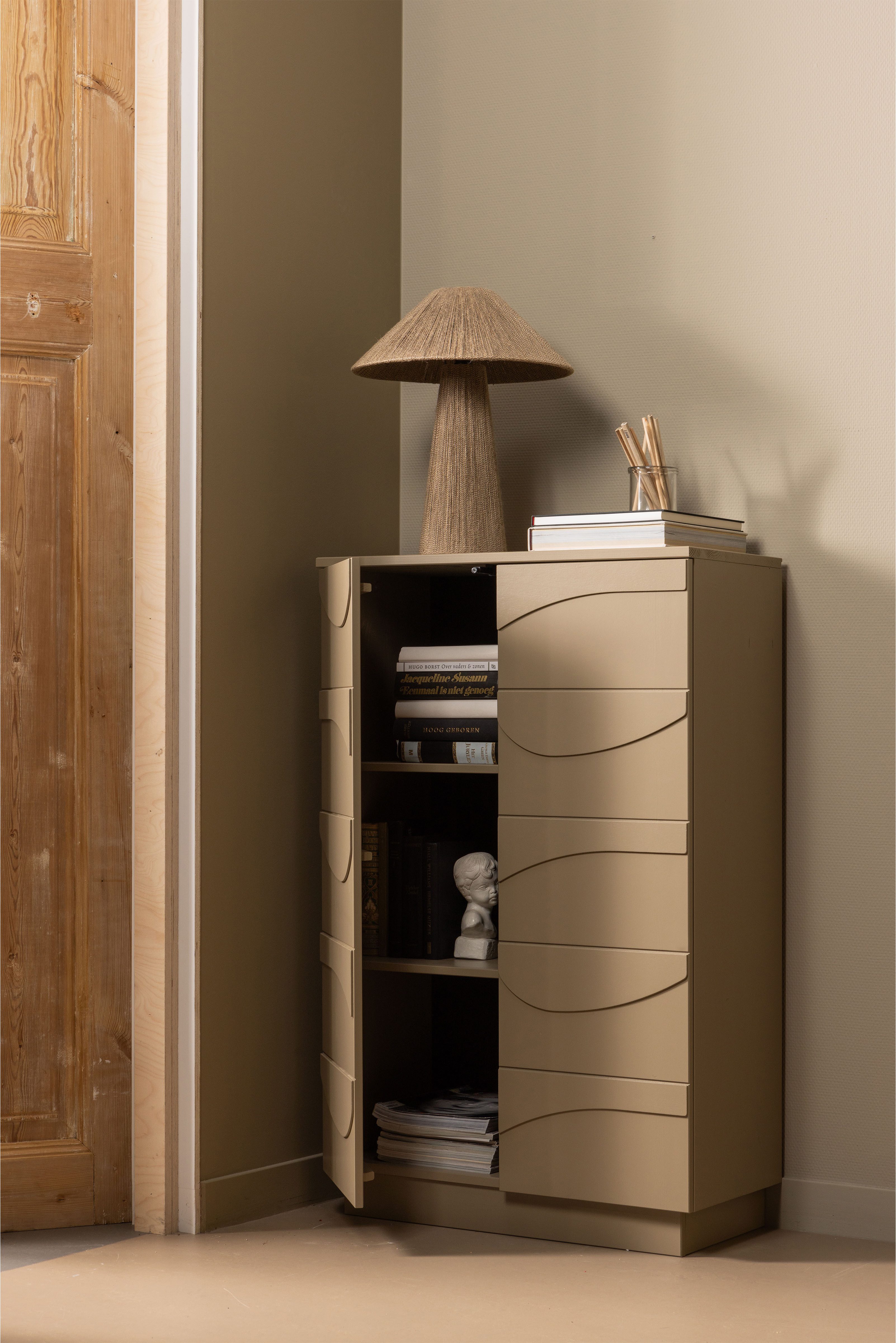 WOOOD Bergkast Teo met push-to-open functie, hoogte 116 cm
