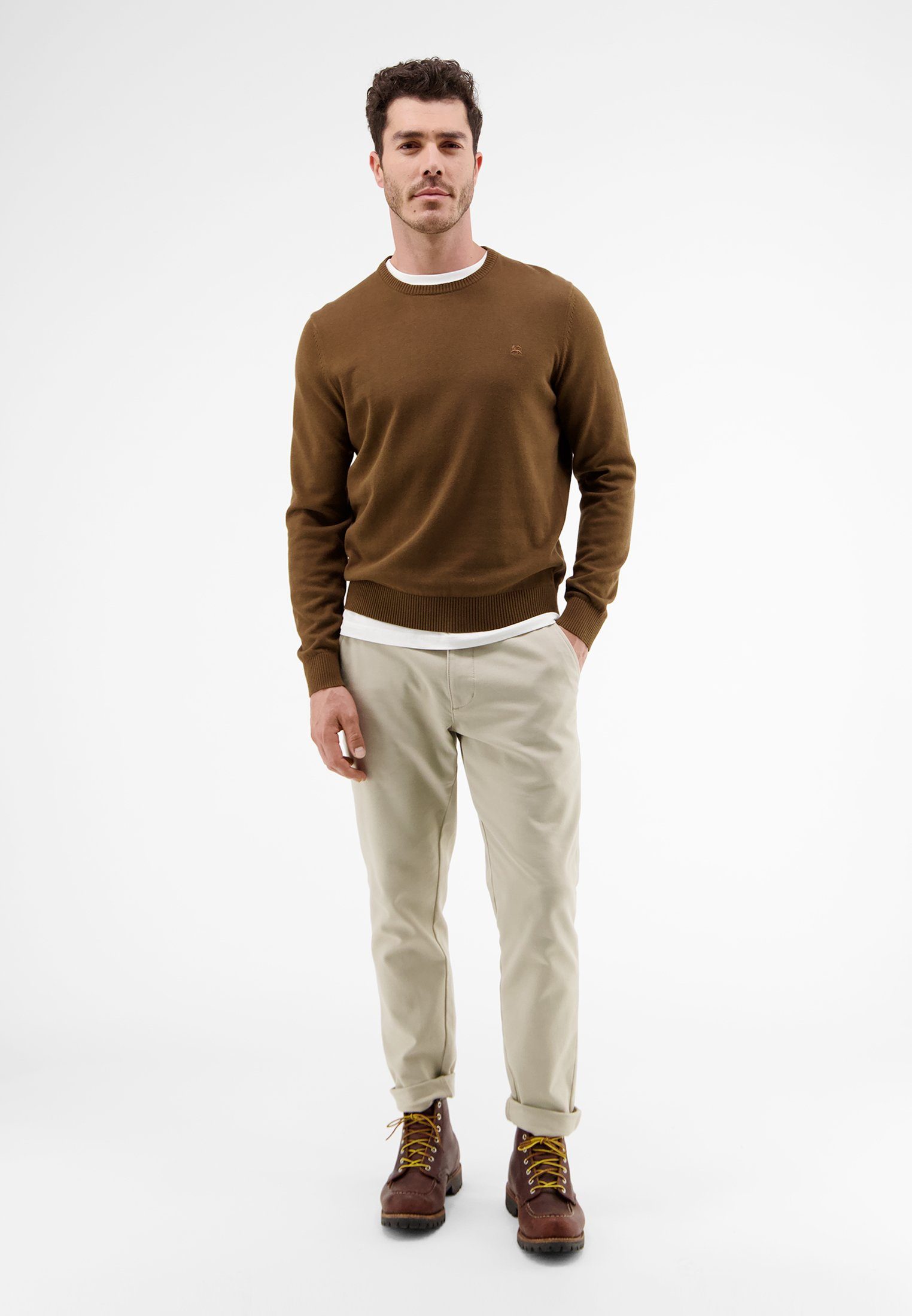 Lerros Gebreide trui LERROS basic gebreide pullover