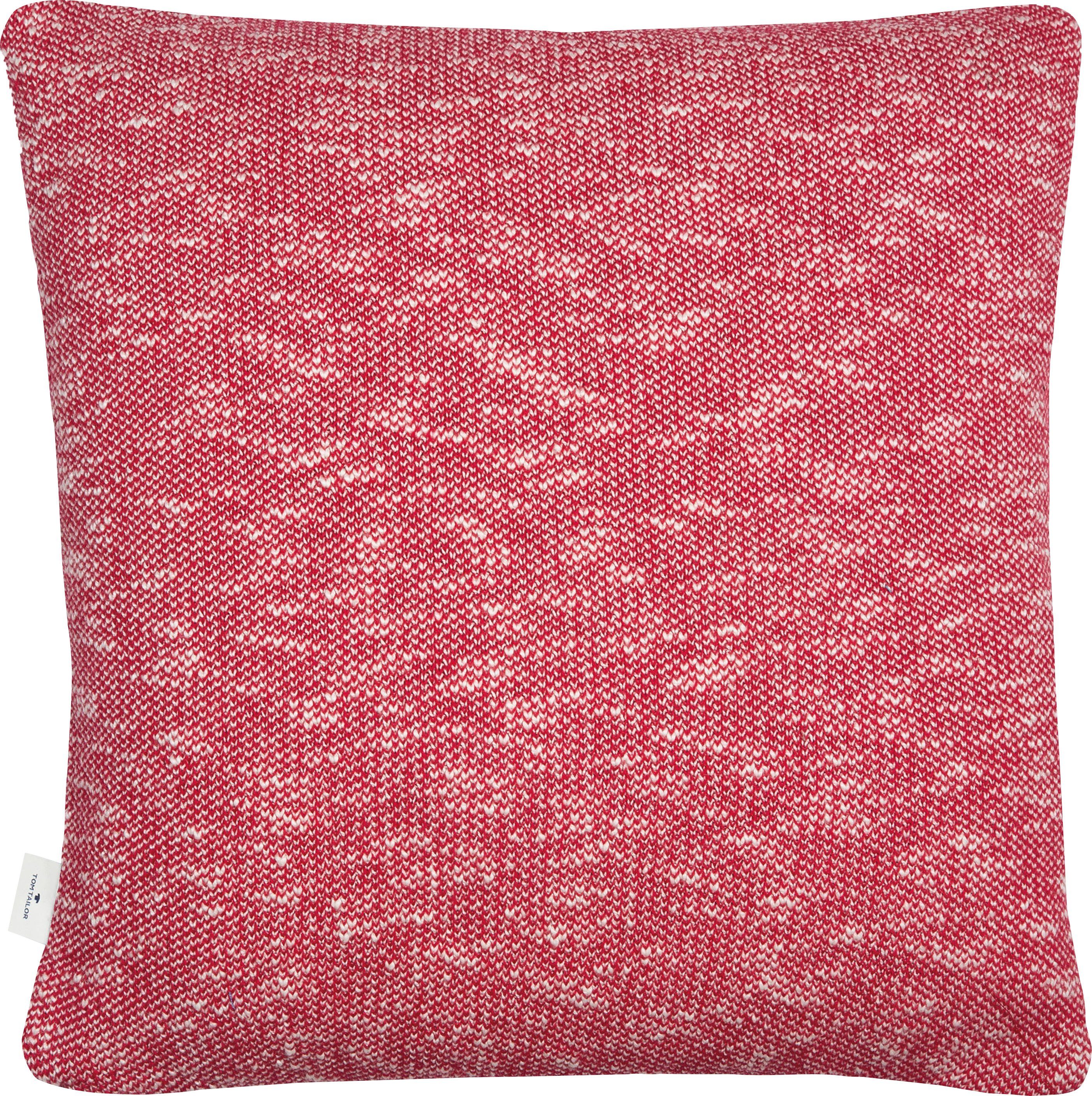 TOM TAILOR HOME Sierkussen Knitted Red Tree Gebreide kussenovertrek zonder vulling met kerstboommotief(1 stuk)
