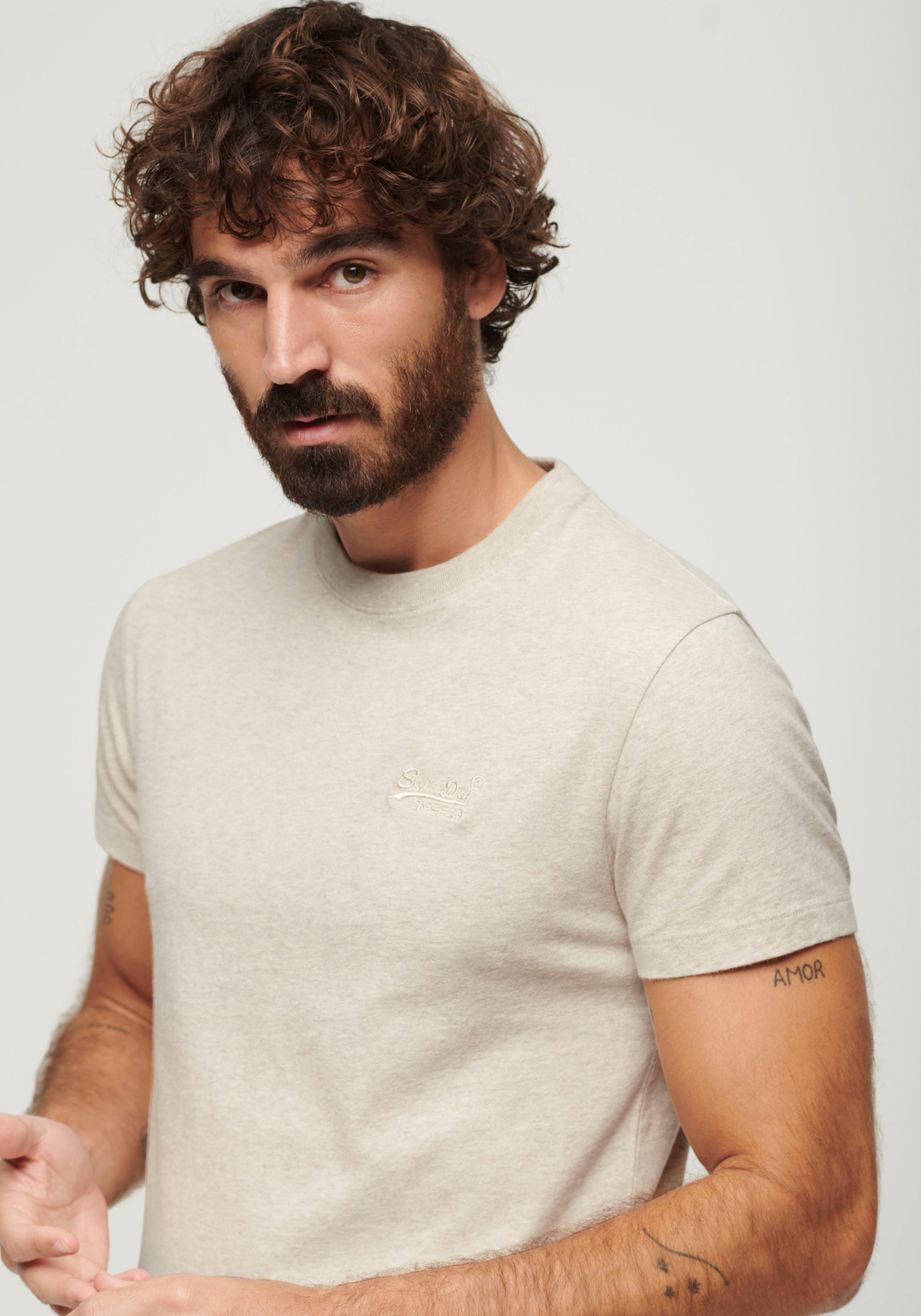 Superdry Shirt met ronde hals ESSENTIAL LOGO EMB TEE
