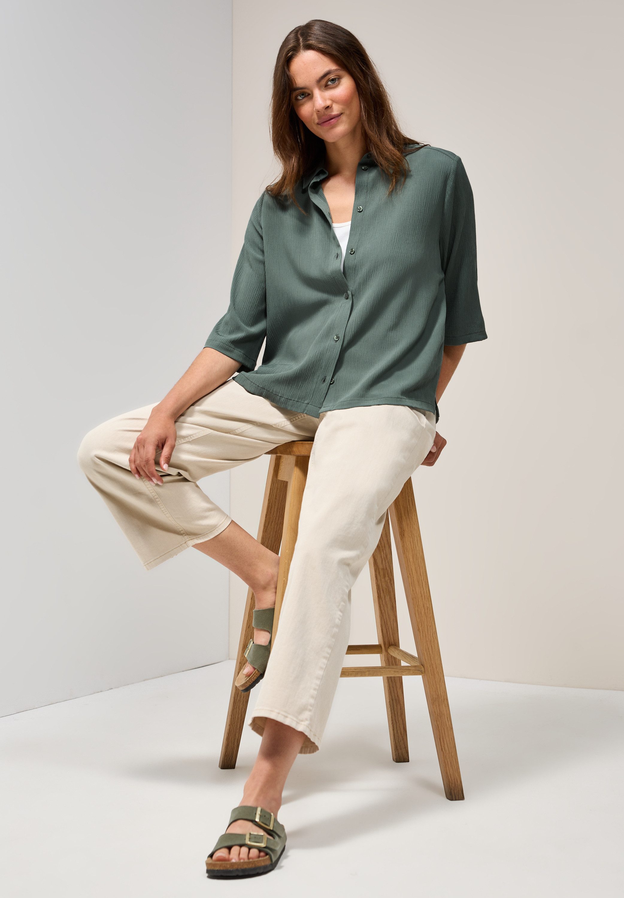 Cecil Overhemdblouse met structuur en knoopsluiting