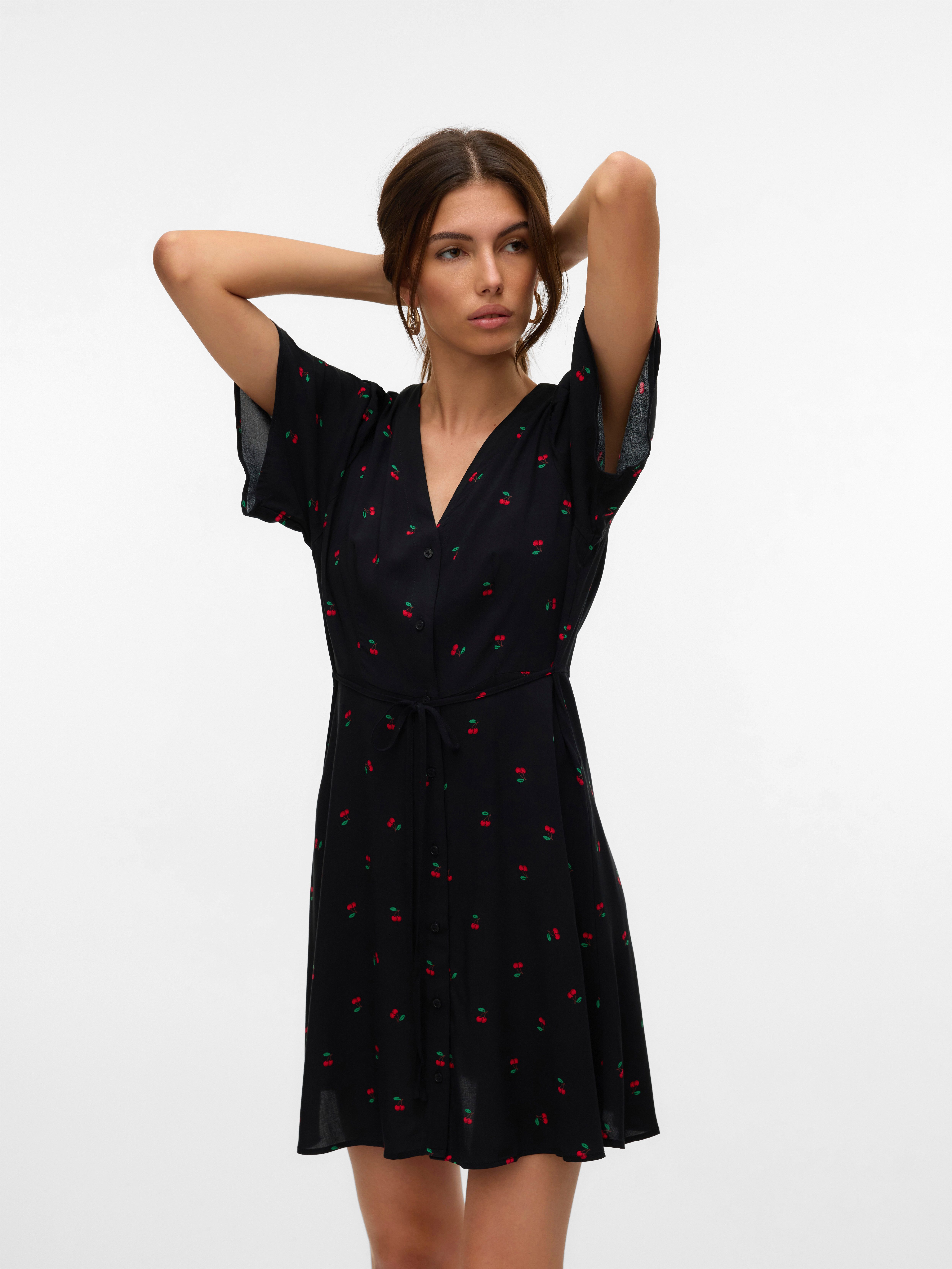 Vero Moda Mini-jurk VMALBA SS SHORT DRESS WVN NOOS