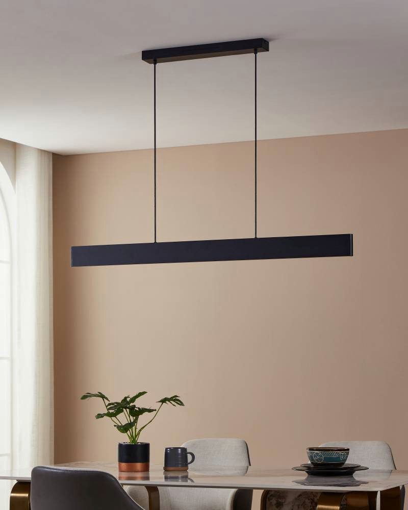 EGLO Hanglamp ANDREAS-Z Hängelampe schwarz, ZigBee 3.0, Pendelleuchte, Pendellampe Hanglamp, ZigBee, app en spraakbesturing Alexa, RGB, dimbaar (1 stuk)